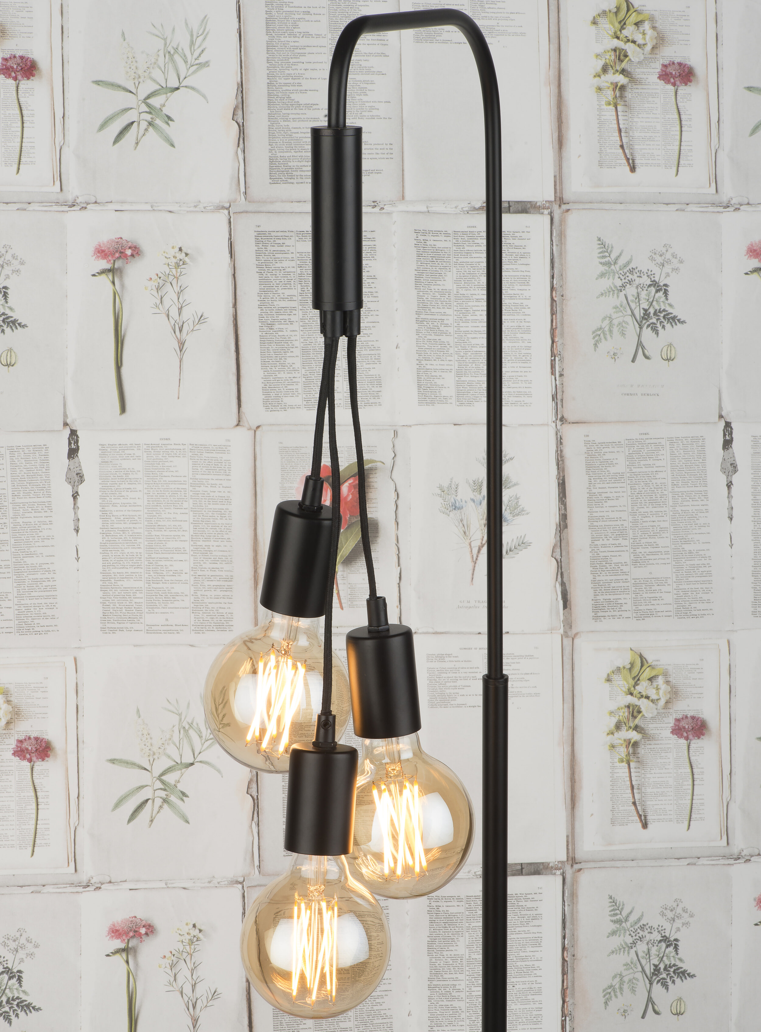its about RoMi Vloerlamp 'Oslo' 3-lamps, kleur Zwart