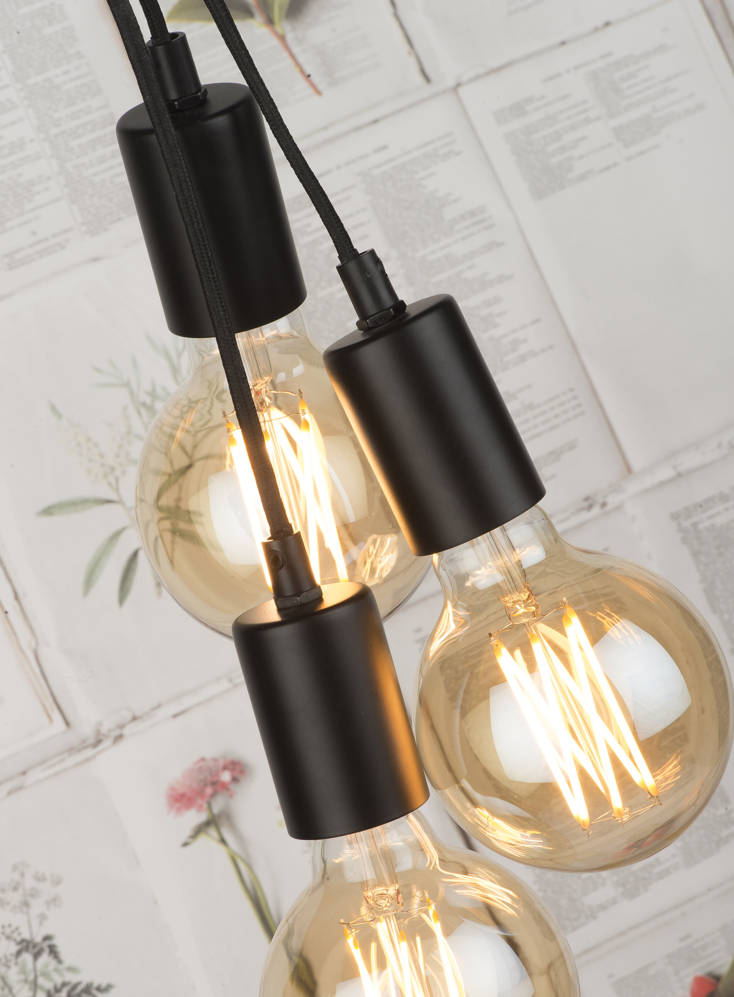 its about RoMi Vloerlamp 'Oslo' 3-lamps, kleur Zwart