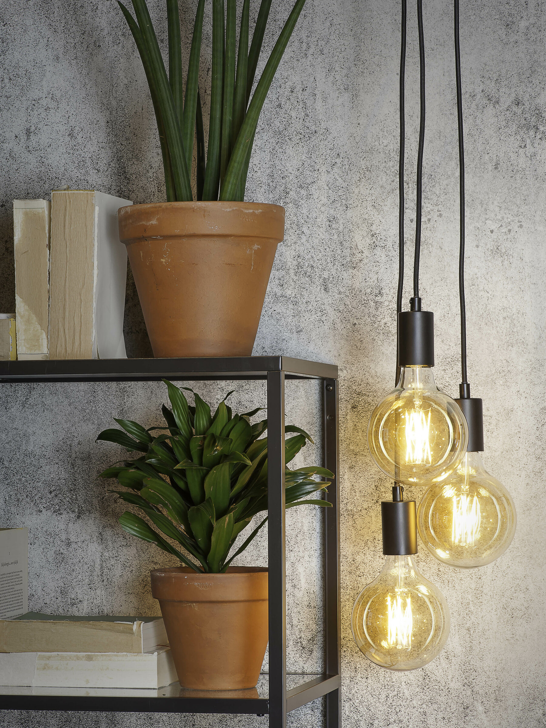 its about RoMi Hanglamp 'Oslo' 3-lamps, kleur Zwart