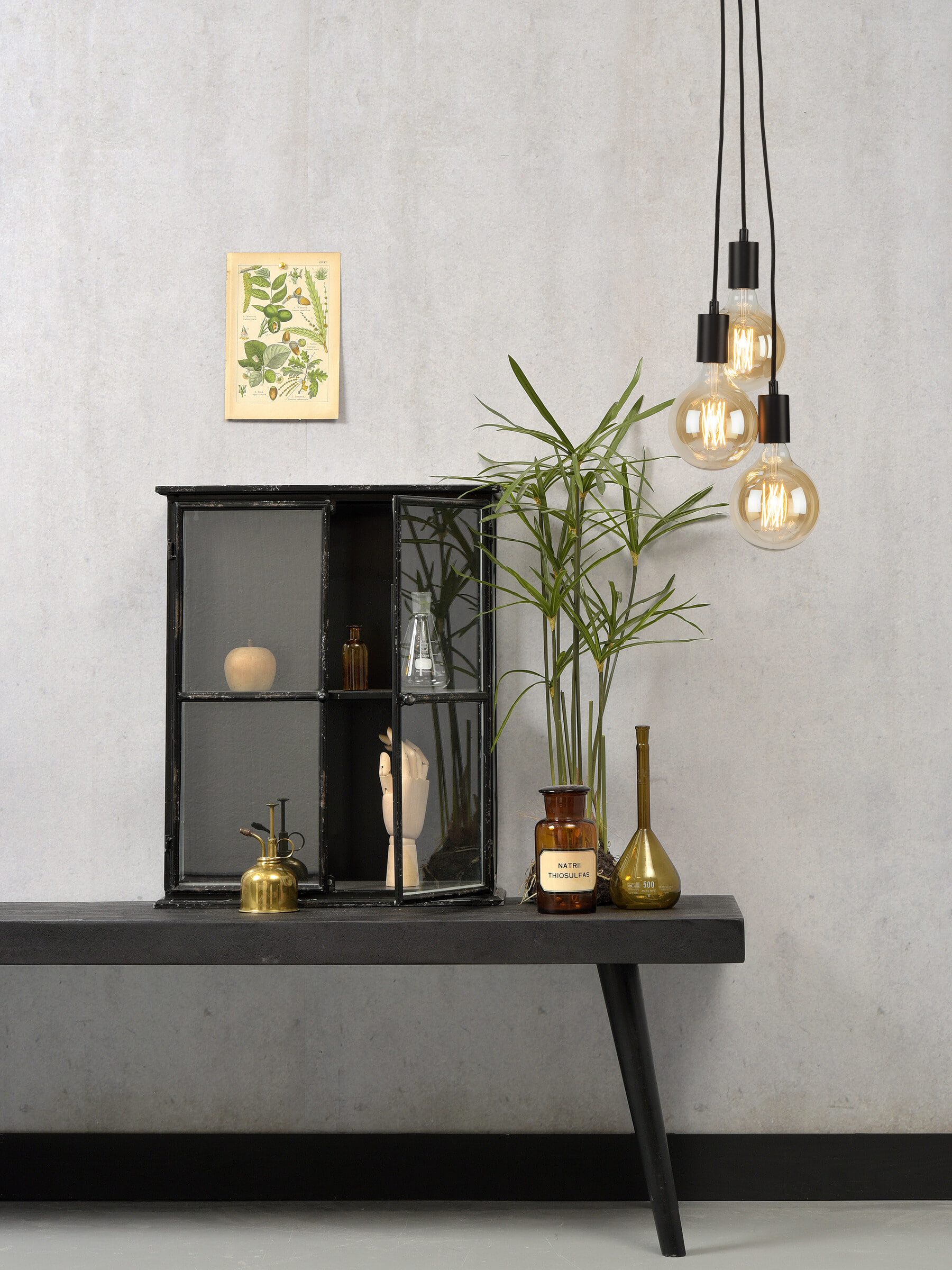 its about RoMi Hanglamp 'Oslo' 3-lamps, kleur Zwart
