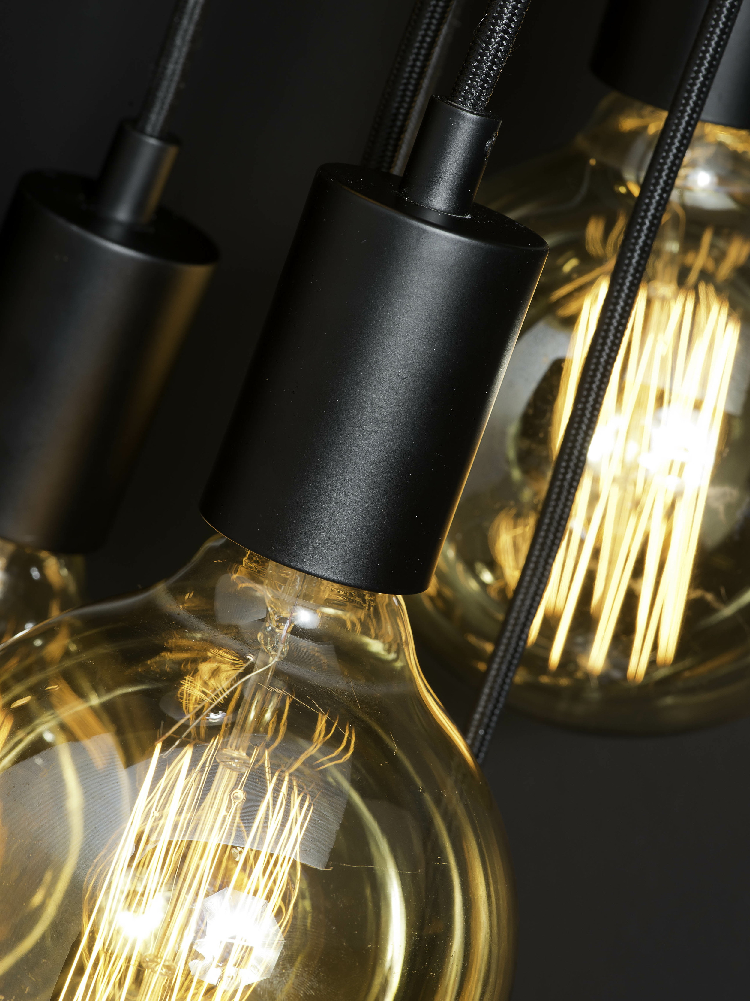 its about RoMi Hanglamp 'Oslo' 7-lamps, kleur Zwart