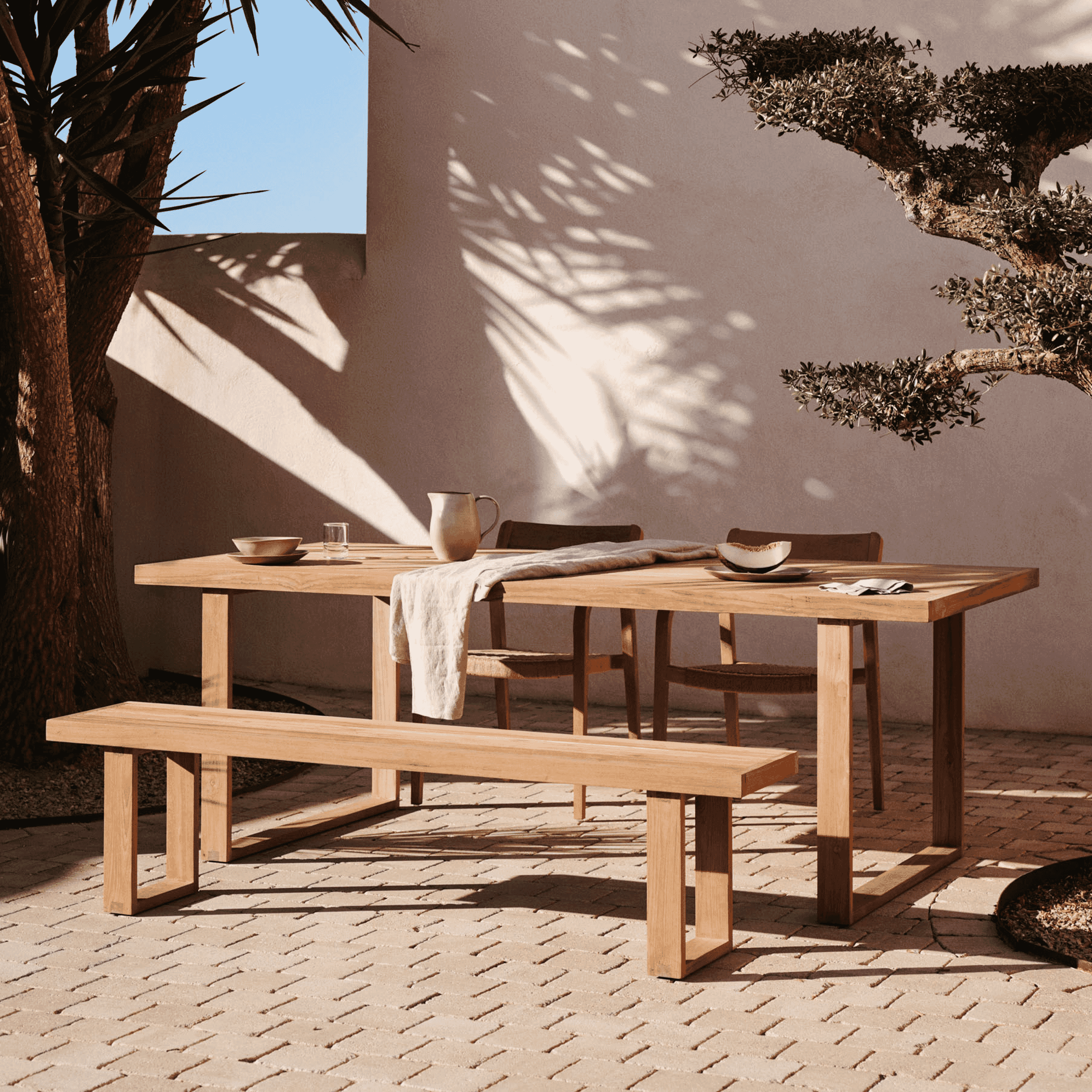Kave Home Outdoor Eettafel 'Canadell' Teakhout, 180 x 90cm