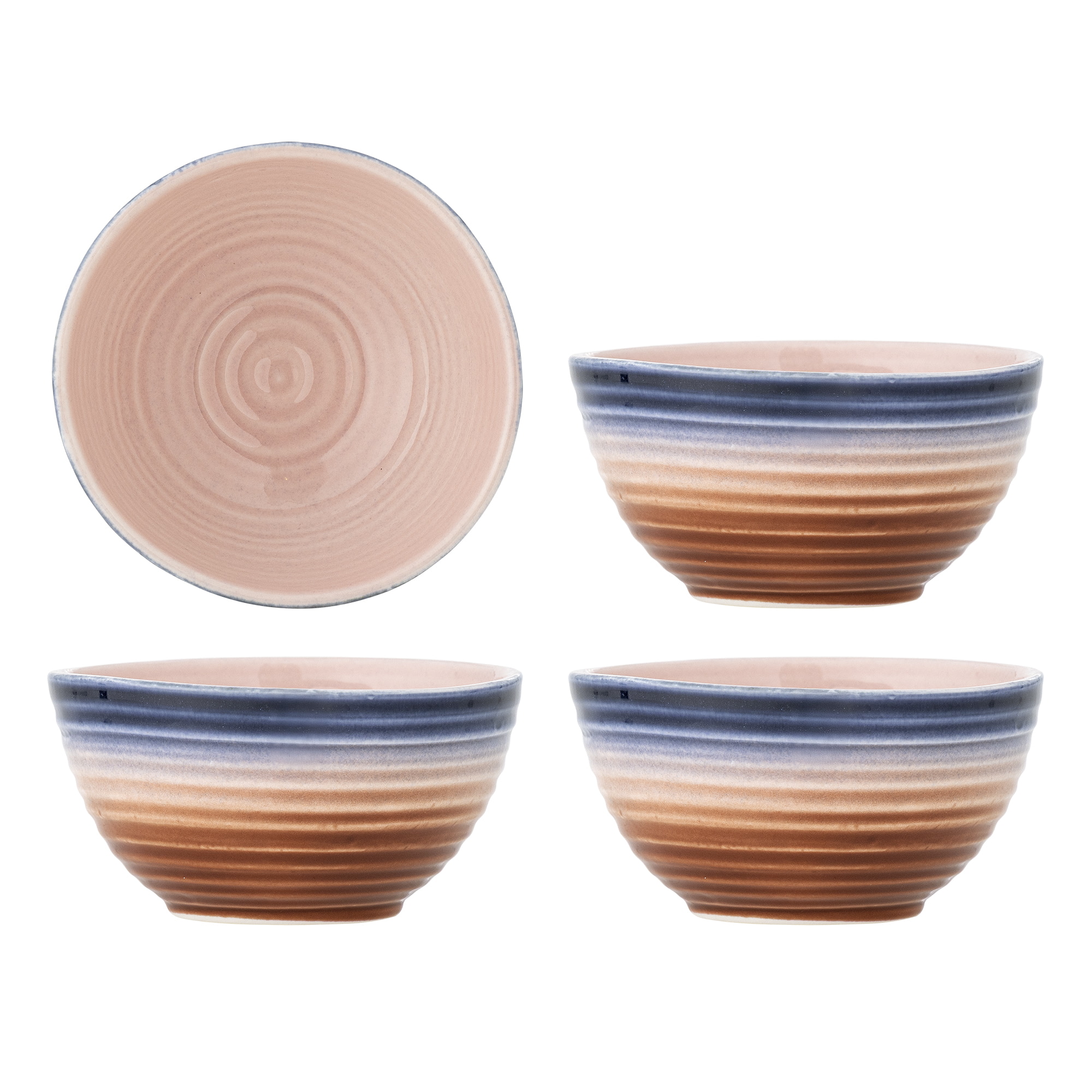 Bloomingville Schaal Tatum 12cm, Set van 4 stuks - Meerkleurig