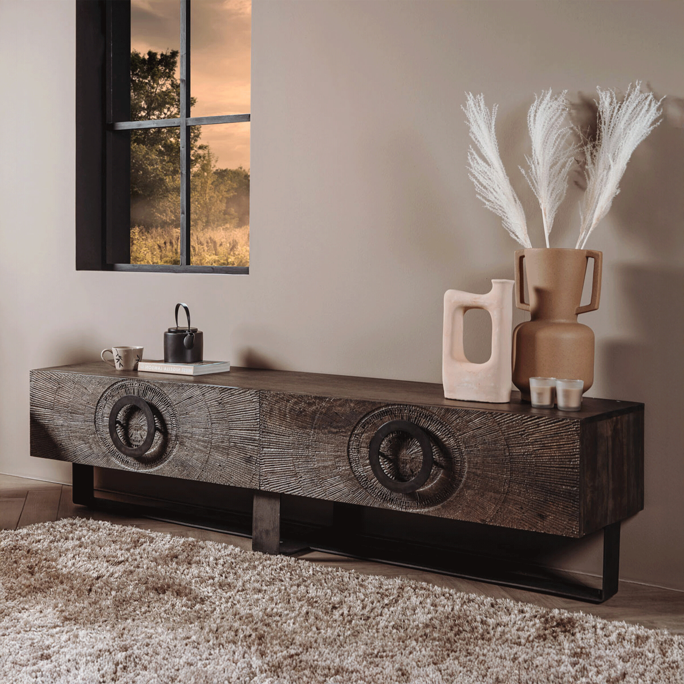 Tower Living TV-meubel Padua Mangohout, 200cm - Bruin