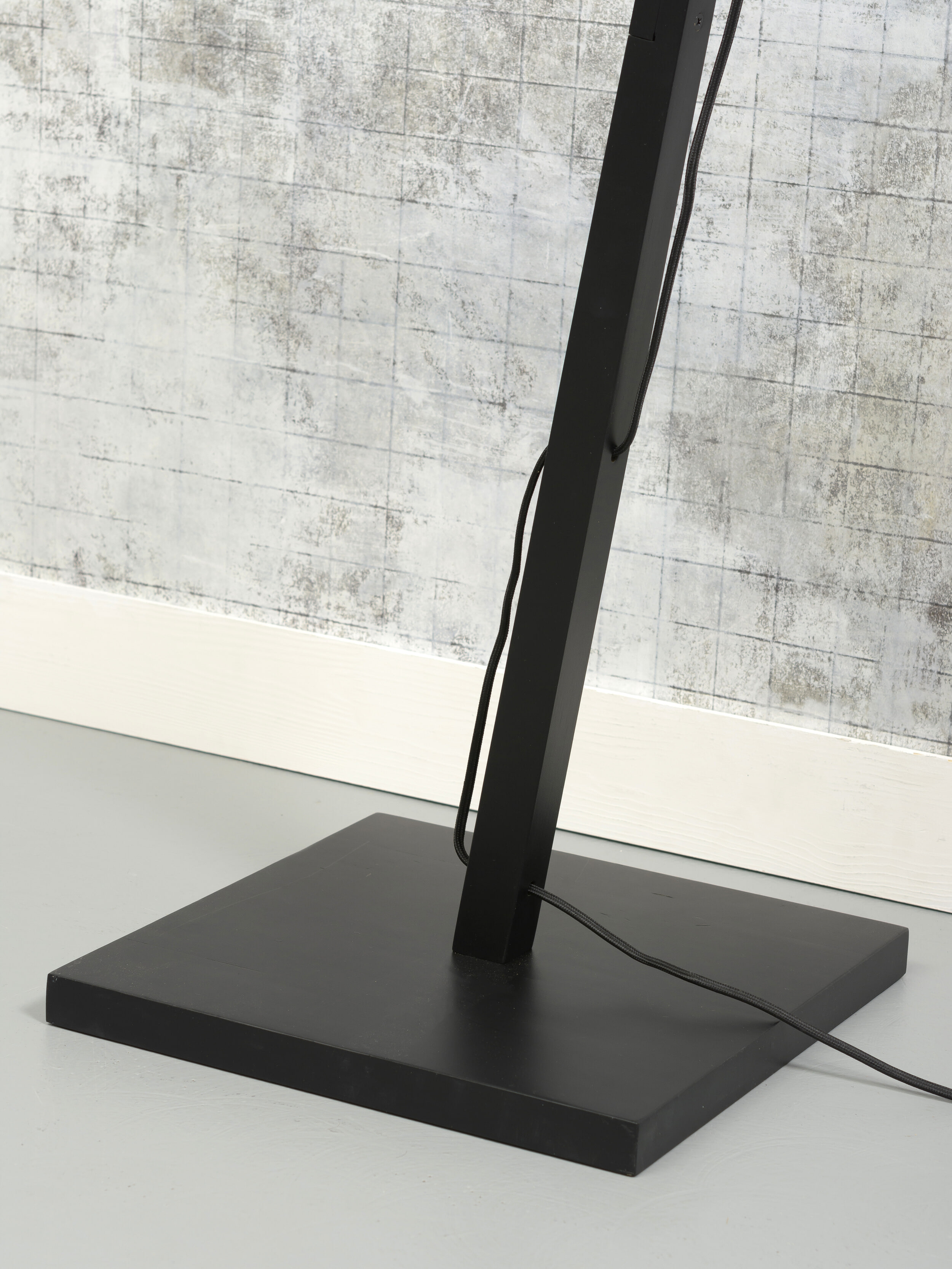 GOOD&MOJO Vloerlamp 'Palawan' Bamboe, 176cm, kleur Zwart/Naturel