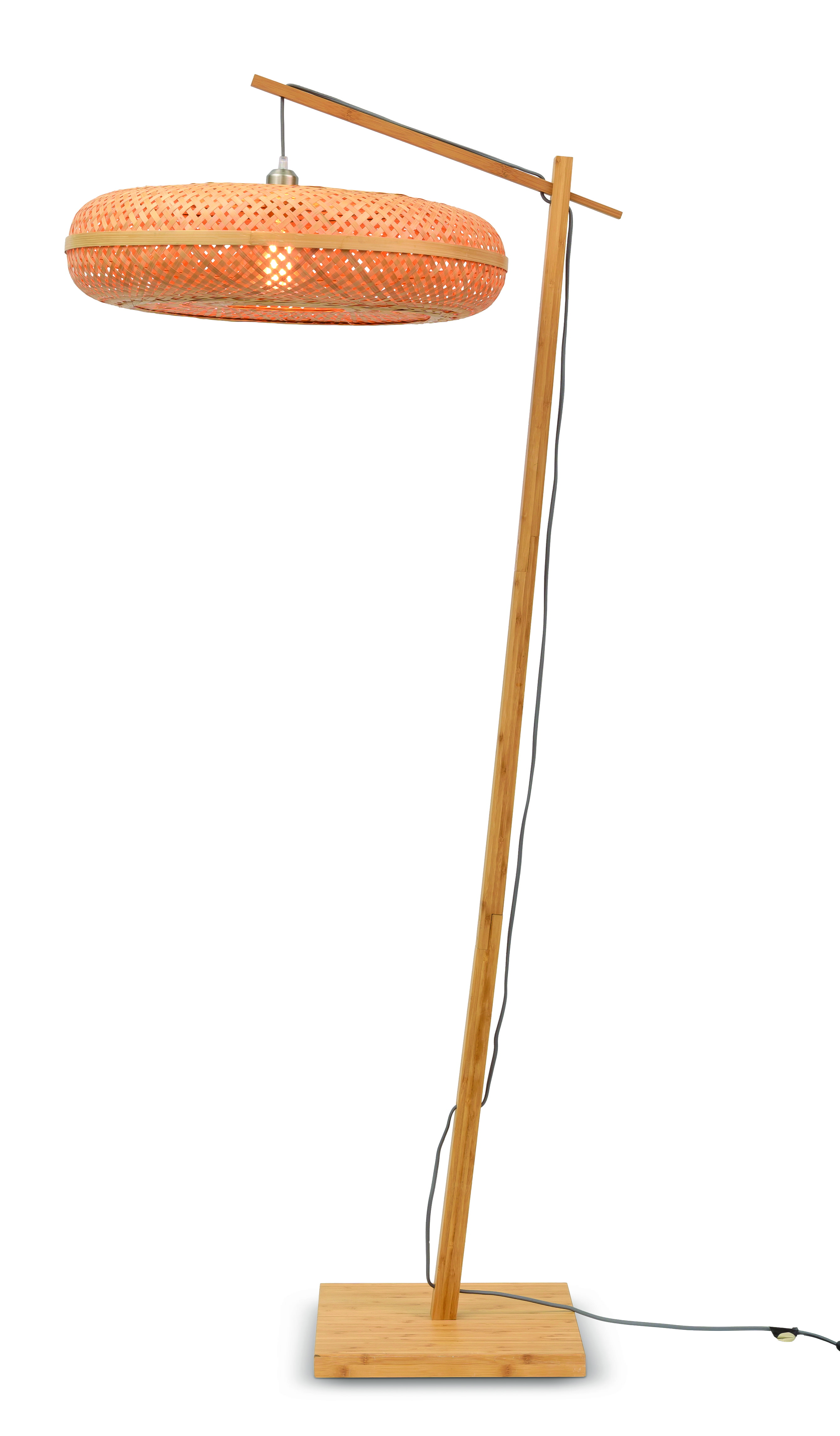 GOOD&MOJO Vloerlamp 'Palawan' Bamboe, 176cm, kleur Naturel