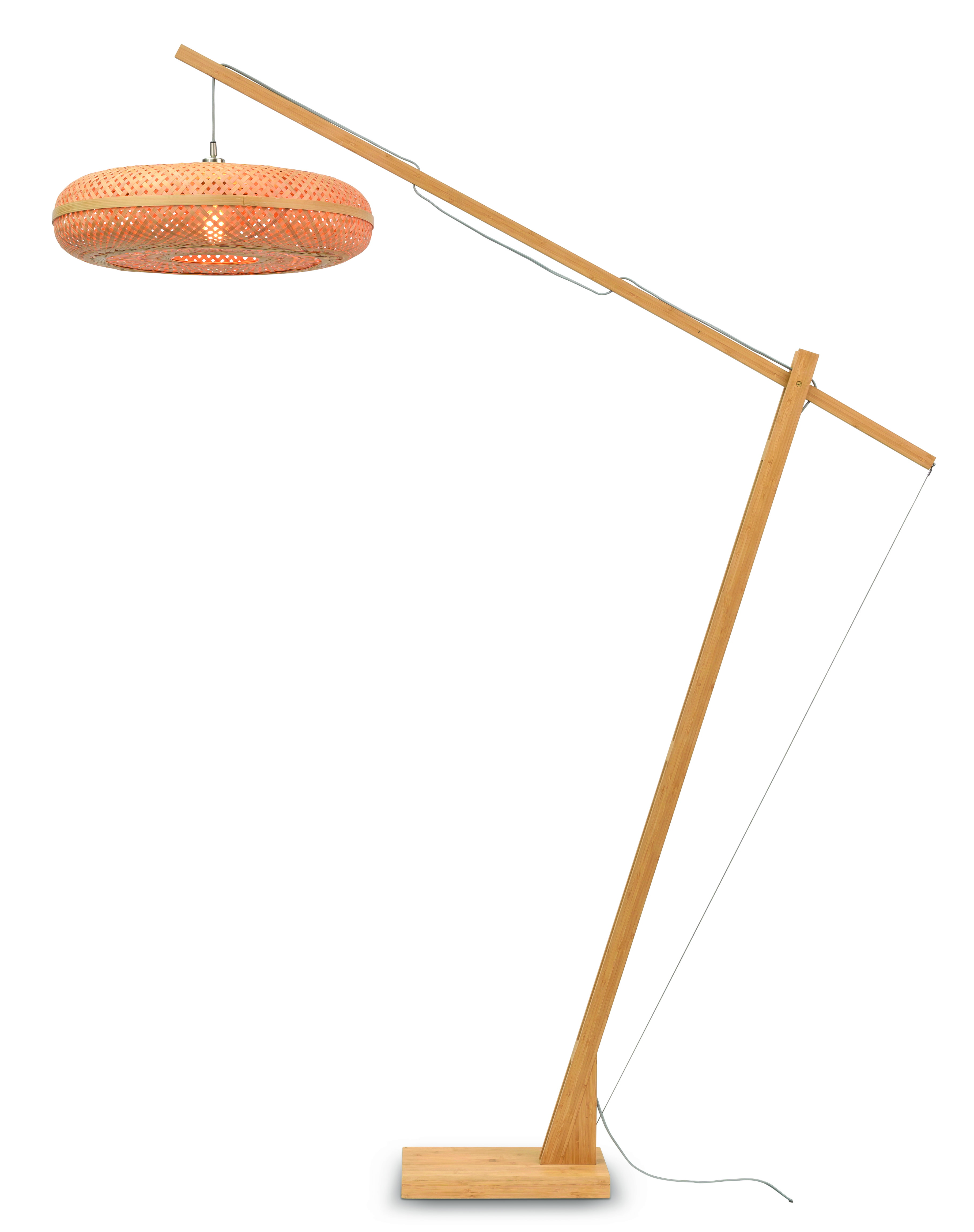 GOOD&MOJO Vloerlamp 'Palawan' Bamboe, 207cm, kleur Naturel