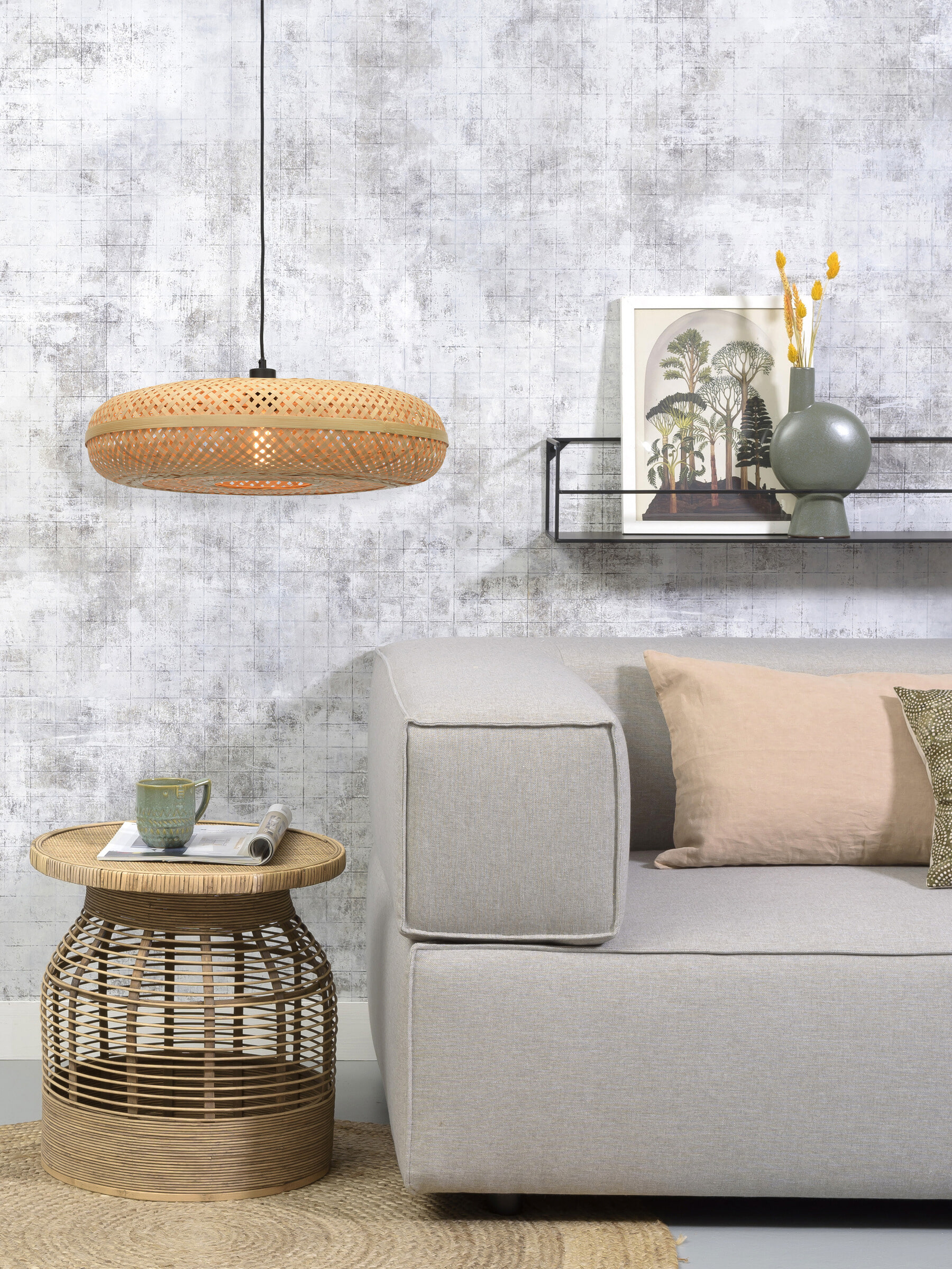 GOOD&MOJO Hanglamp 'Palawan' Large, Bamboe, kleur Naturel