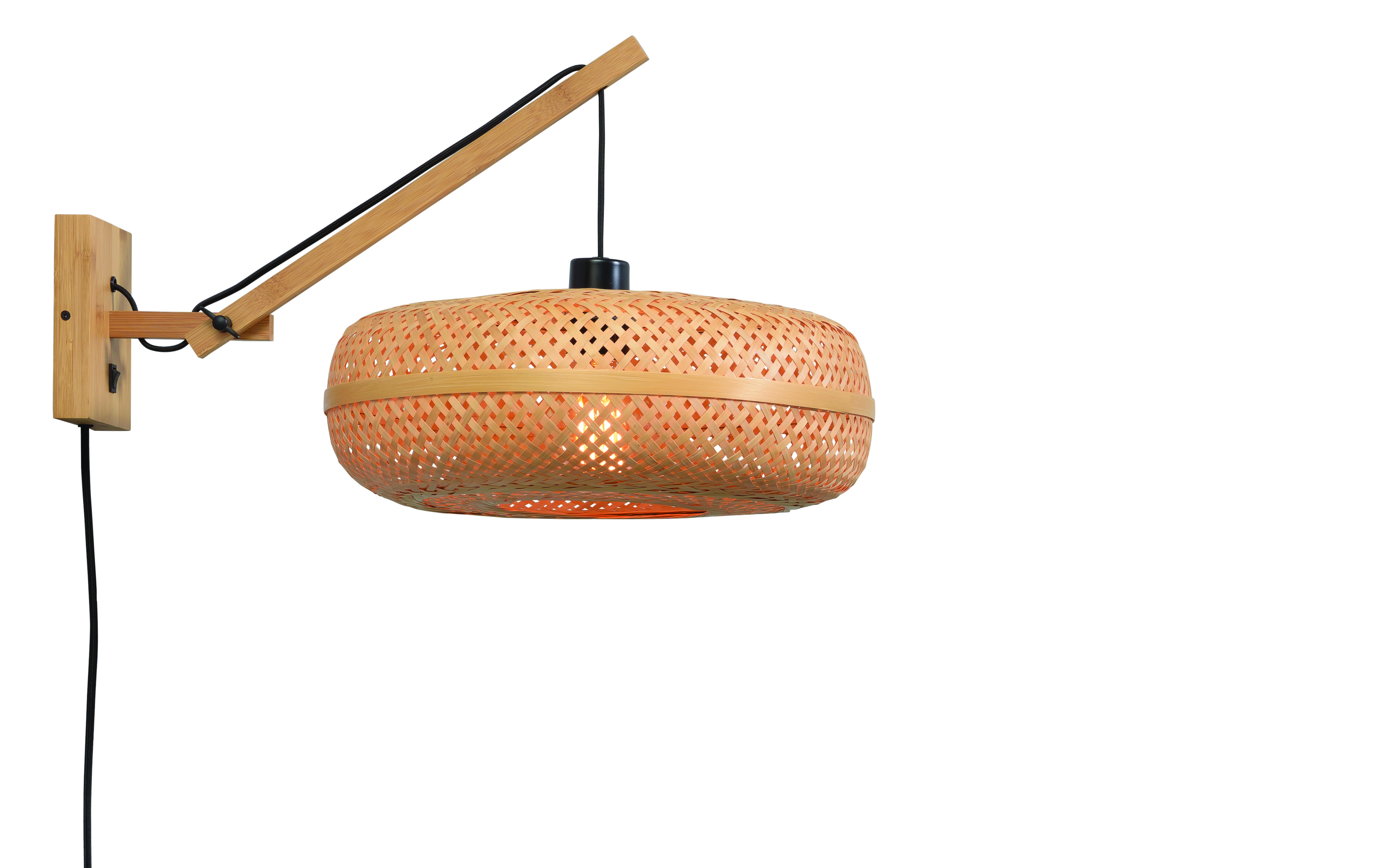 GOOD&MOJO Wandlamp 'Palawan' Small, Bamboe, kleur Naturel