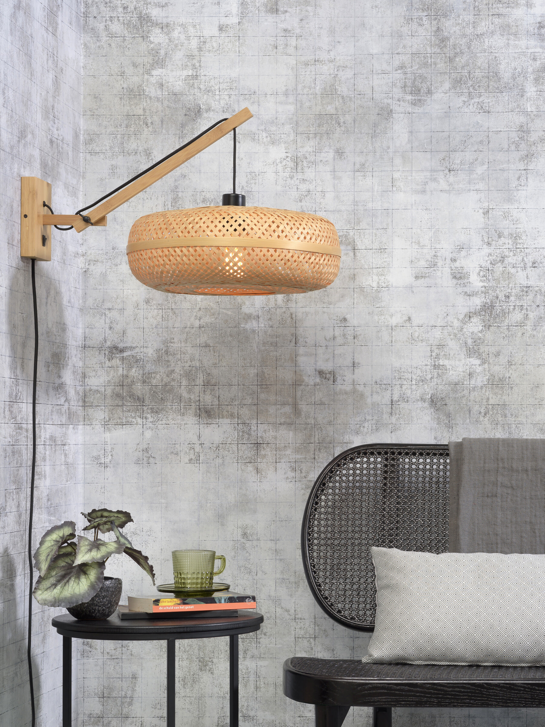 GOOD&MOJO Wandlamp 'Palawan' Small, Bamboe, kleur Naturel