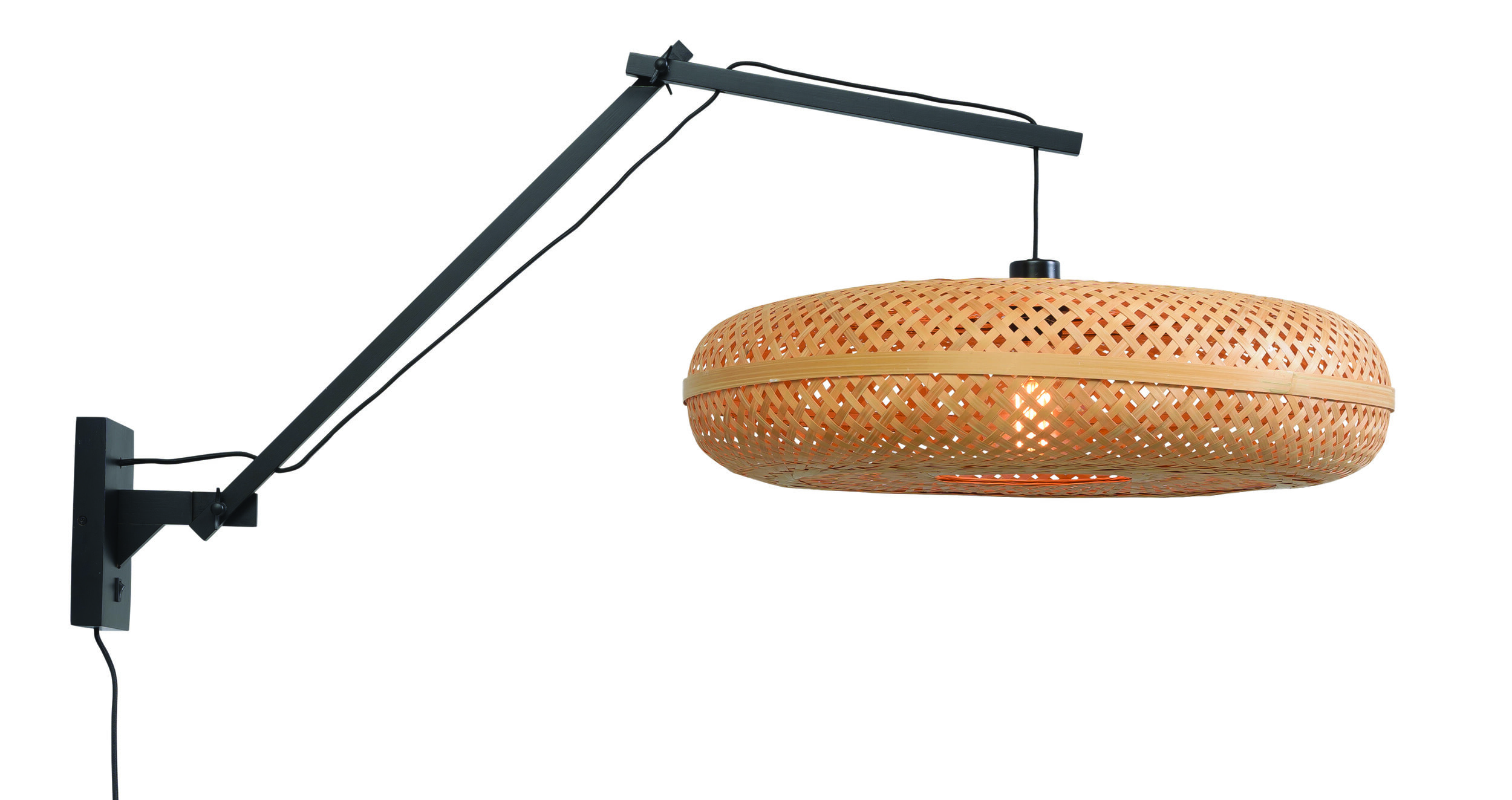 GOOD&MOJO Wandlamp 'Palawan' Ø60cm, Bamboe
