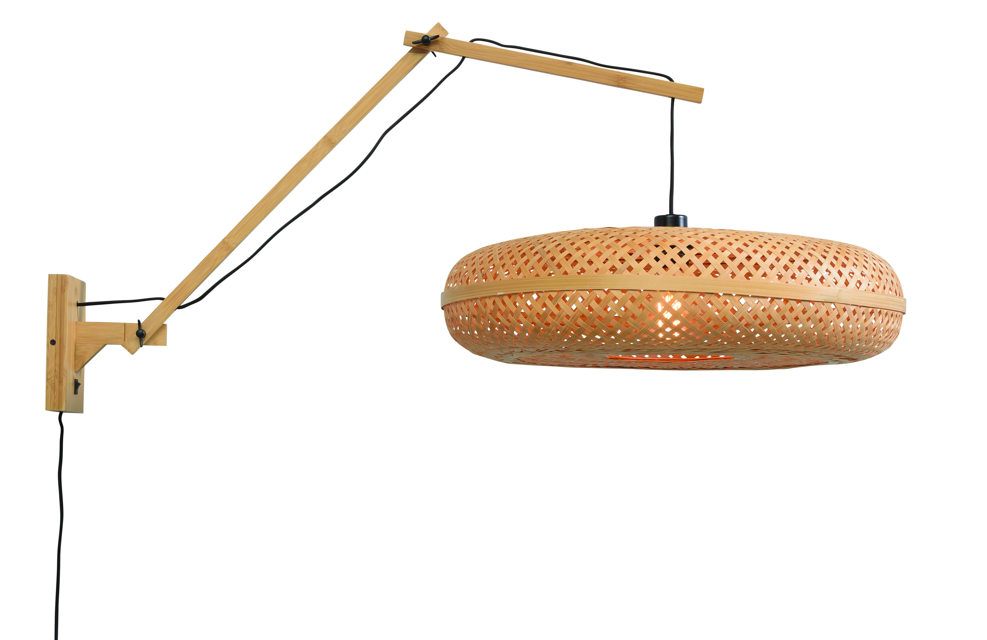 GOOD&MOJO Wandlamp 'Palawan' Large, Bamboe, kleur Naturel