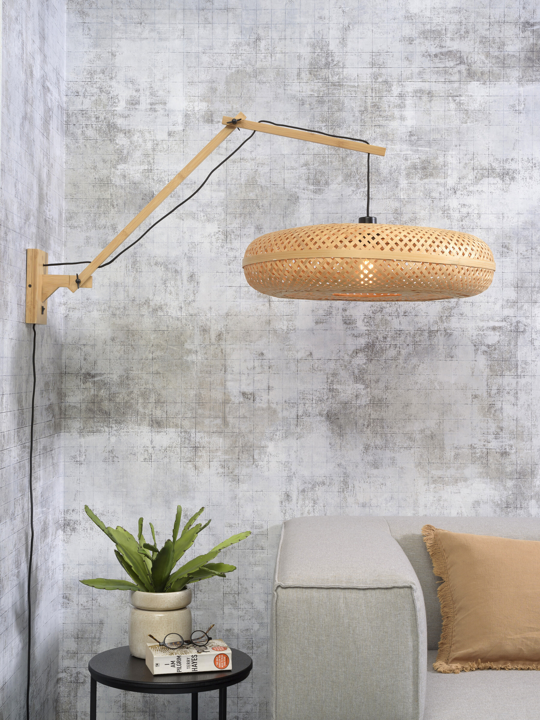 GOOD&MOJO Wandlamp 'Palawan' Large, Bamboe, kleur Naturel