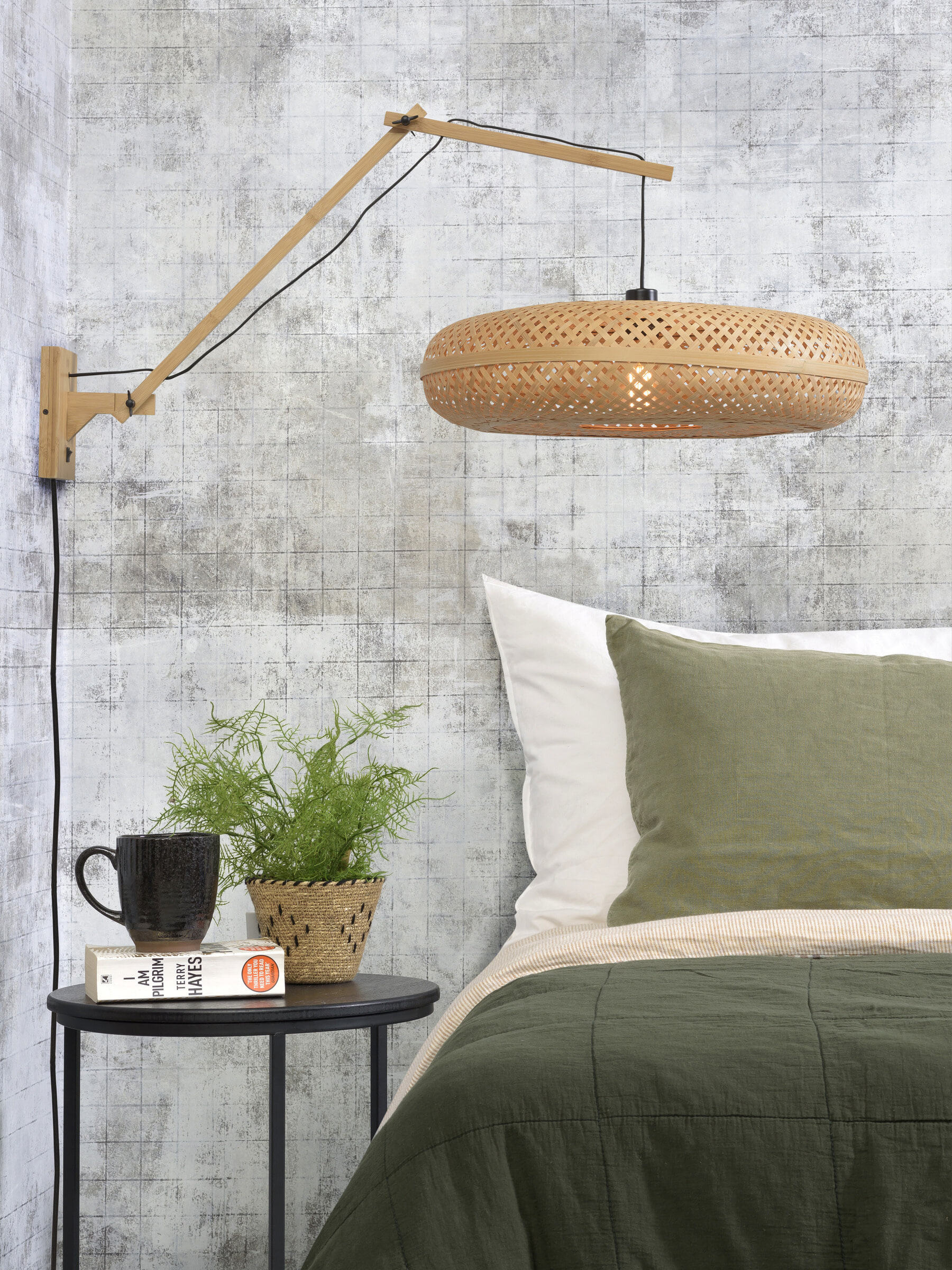 GOOD&MOJO Wandlamp 'Palawan' Large, Bamboe, kleur Naturel