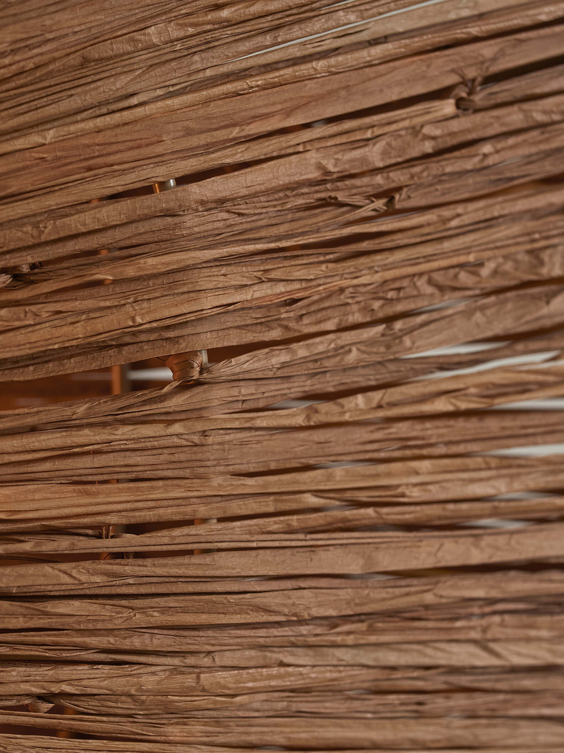 GOOD&MOJO Plafondlamp 'Panama' Raffia, 45cm, kleur Bruin