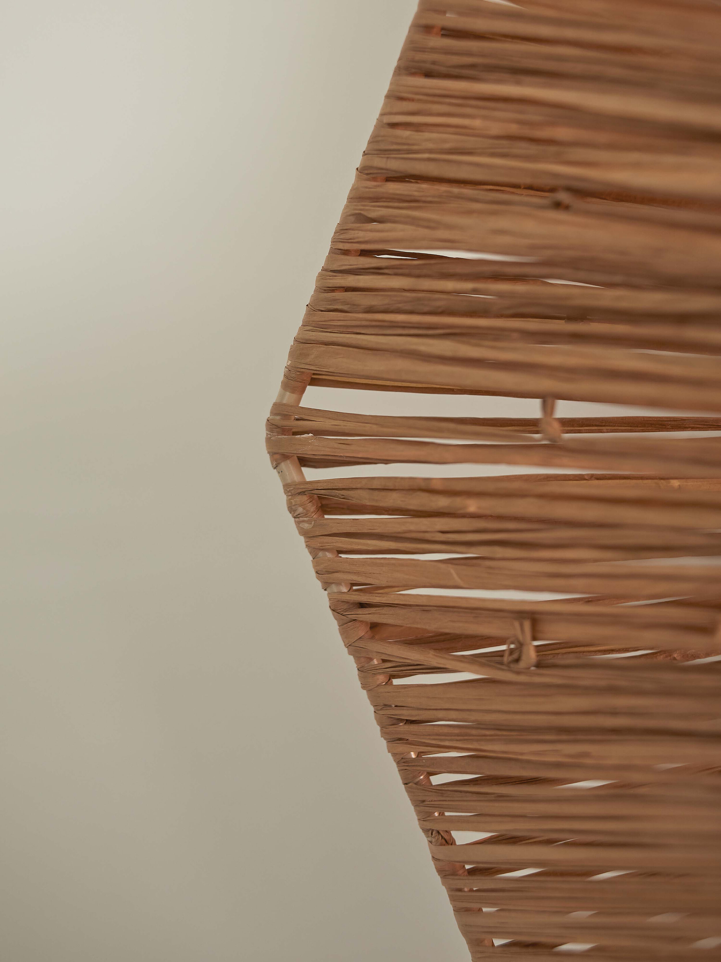 GOOD&MOJO Plafondlamp 'Panama' Raffia, 45cm, kleur Bruin