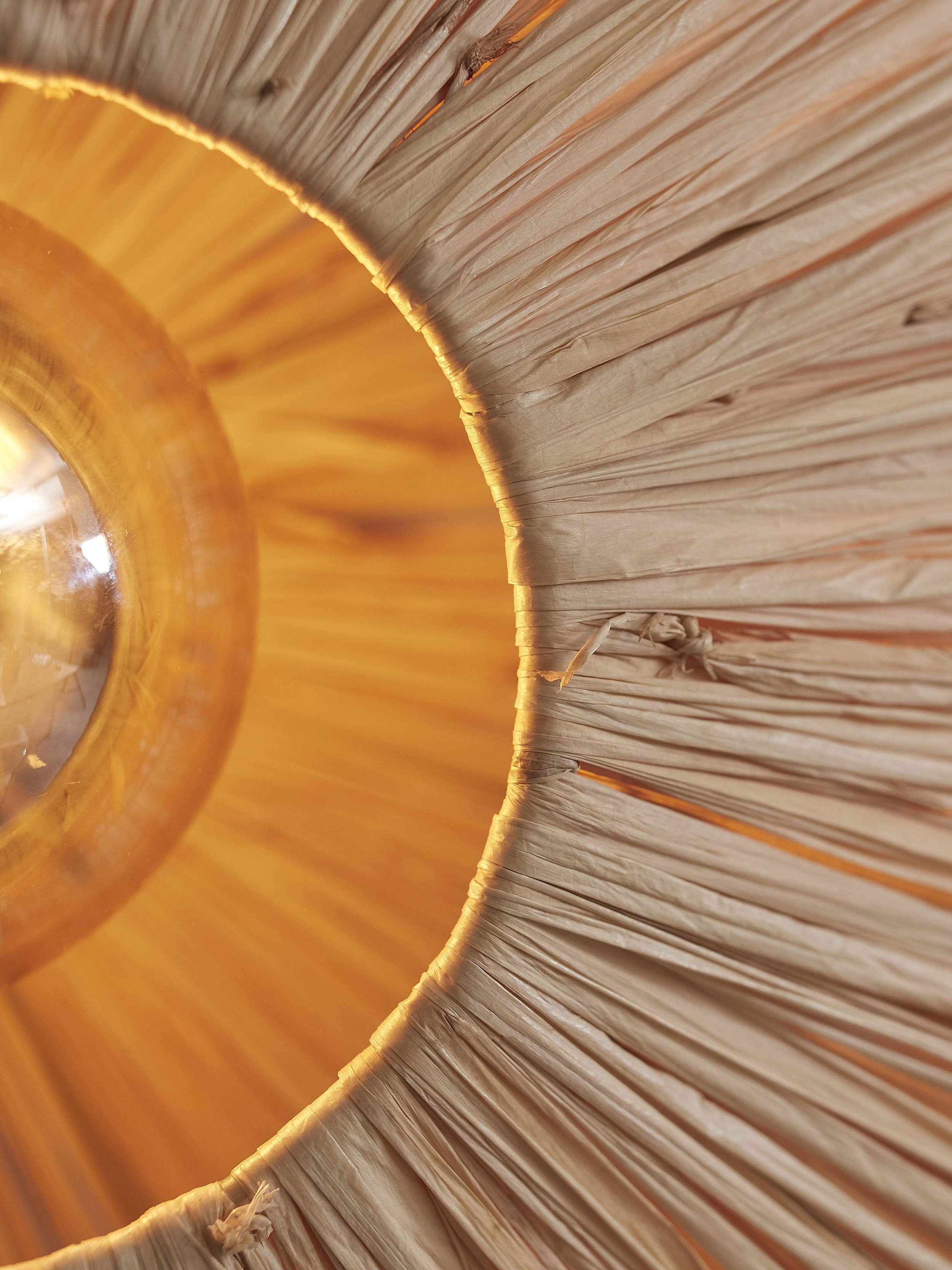 GOOD&MOJO Plafondlamp 'Panama' Raffia, 45cm, kleur Naturel