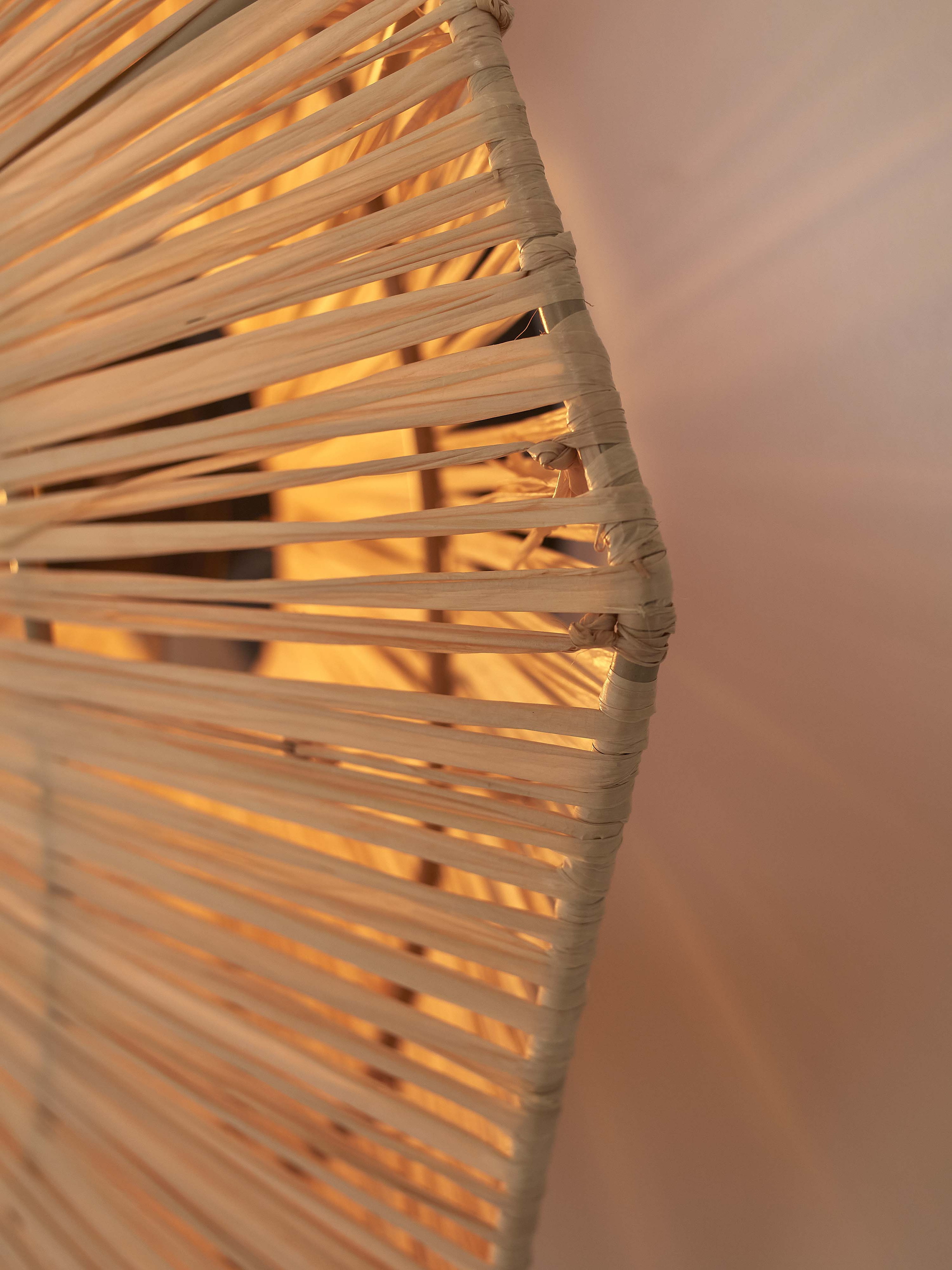 GOOD&MOJO Plafondlamp 'Panama' Raffia, 45cm, kleur Naturel