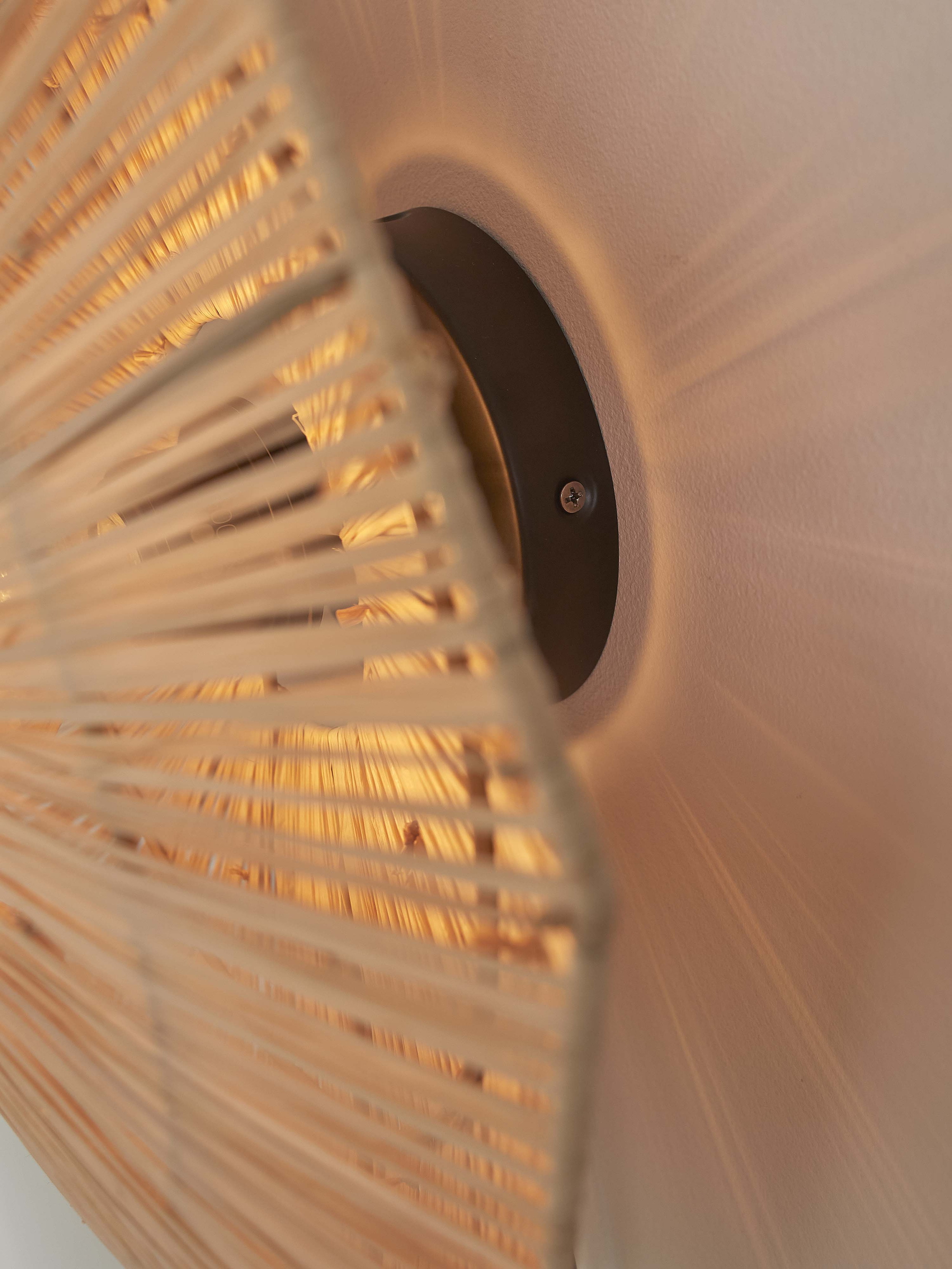 GOOD&MOJO Plafondlamp 'Panama' Raffia, 45cm, kleur Naturel