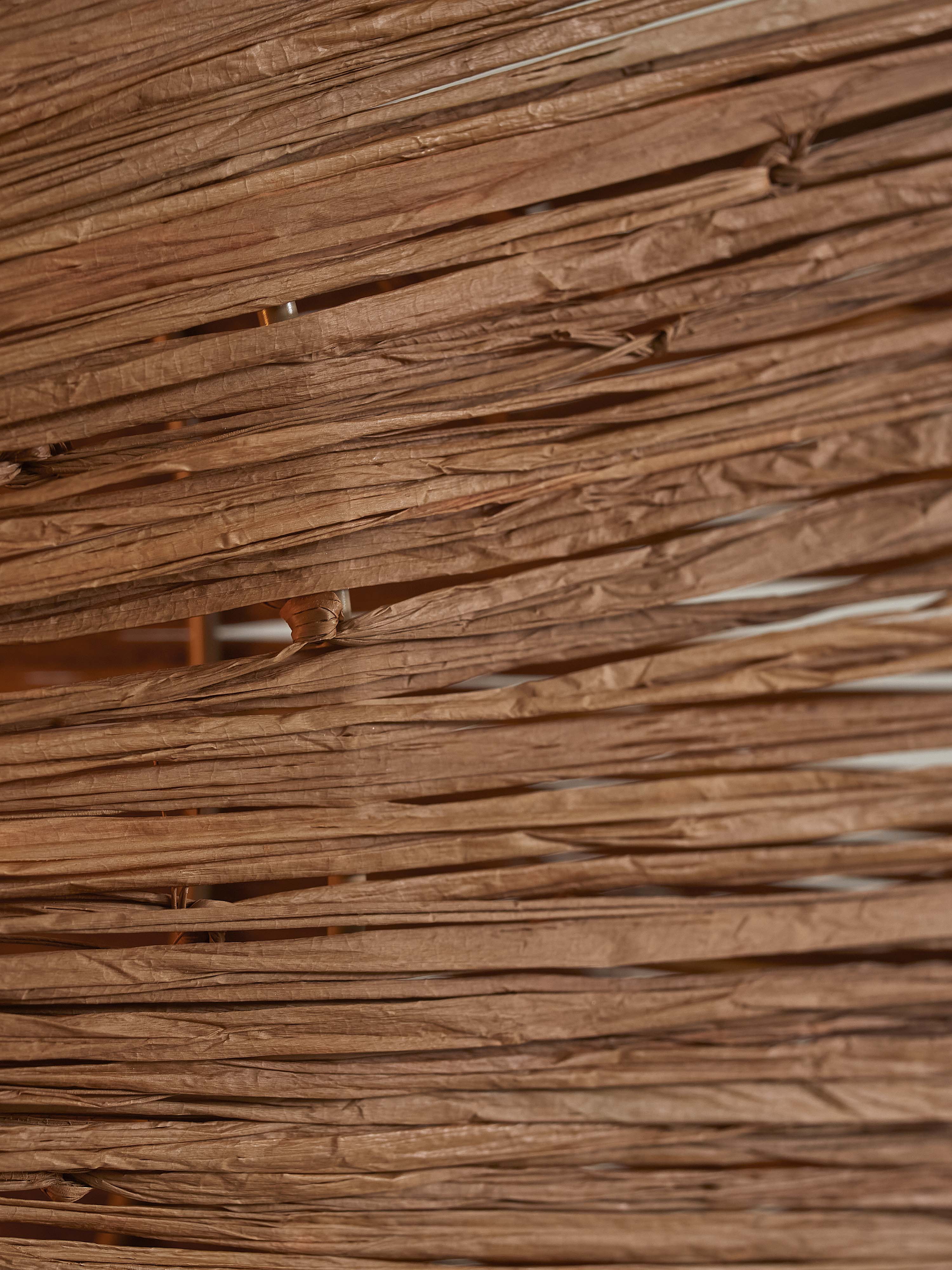 GOOD&MOJO Plafondlamp 'Panama' Raffia, 65cm, kleur Bruin