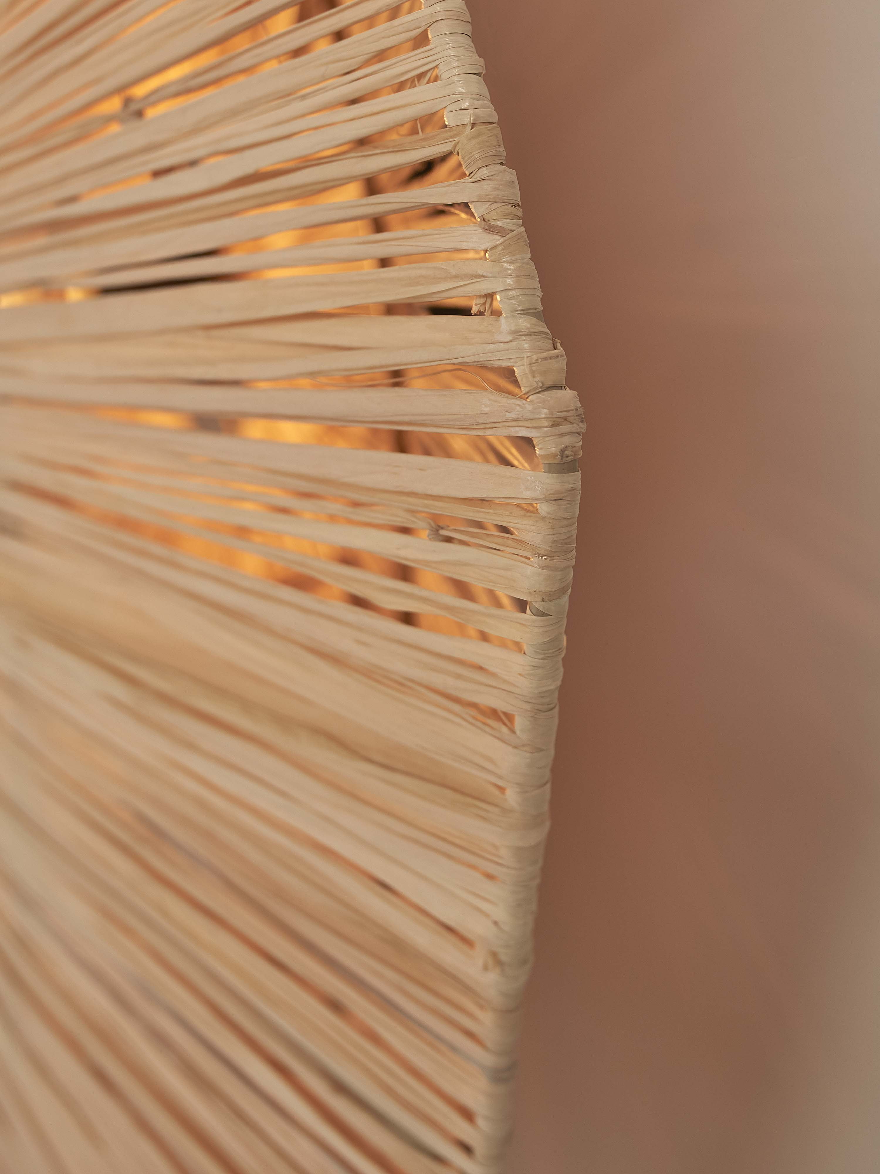 GOOD&MOJO Plafondlamp 'Panama' Raffia, 65cm, kleur Naturel