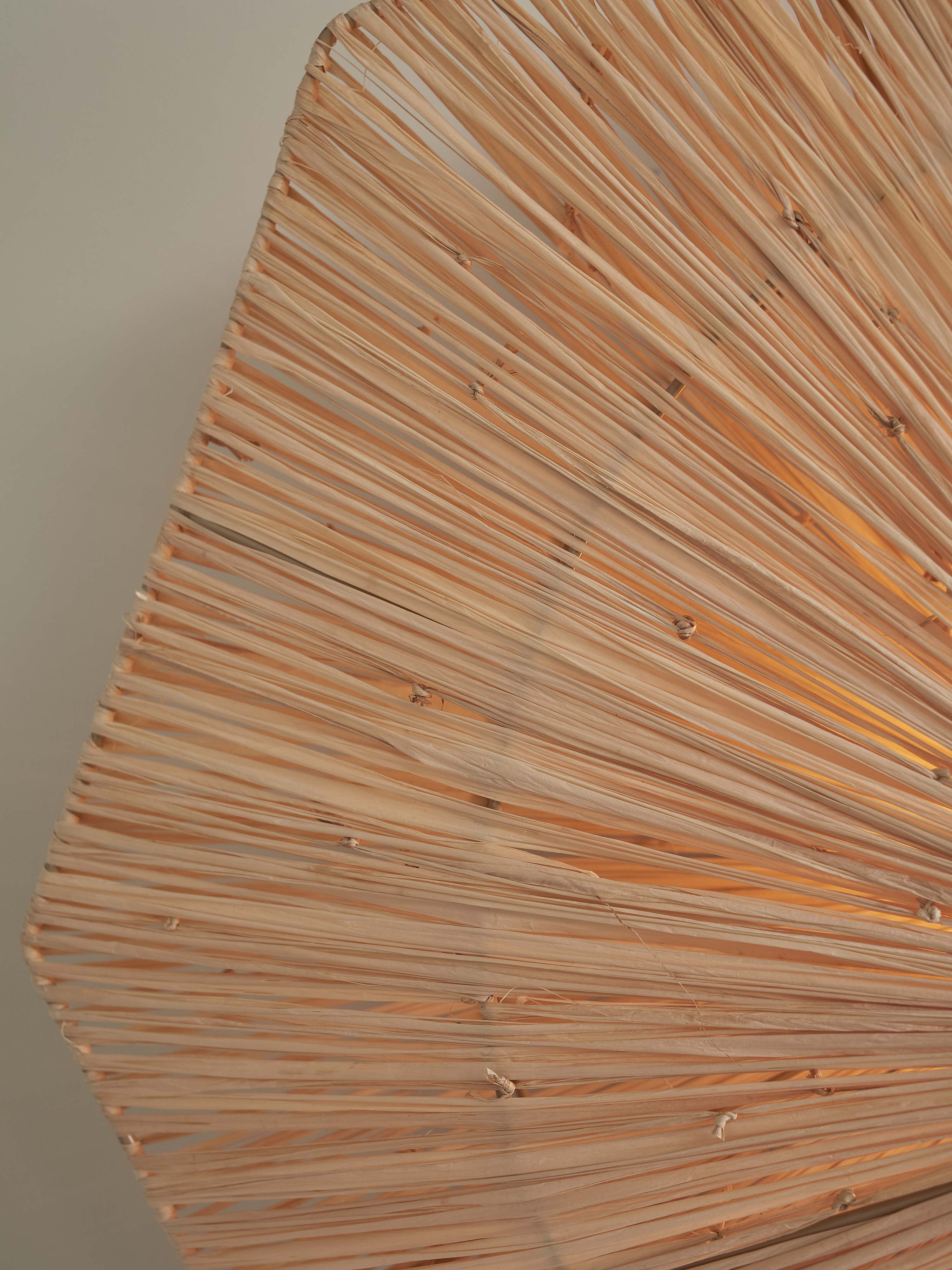 GOOD&MOJO Wandlamp 'Panama' Raffia, 65cm, kleur Naturel