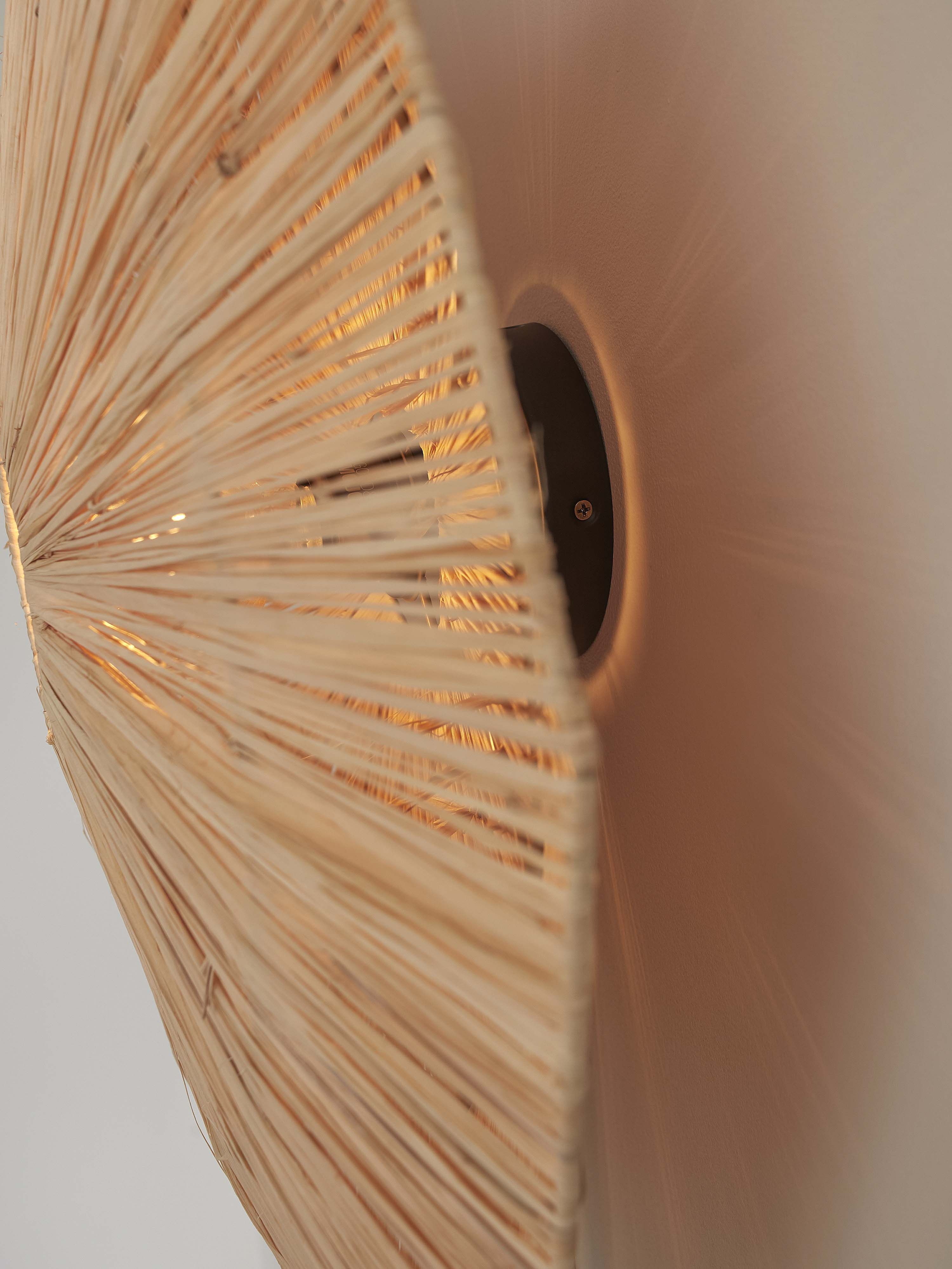 GOOD&MOJO Wandlamp 'Panama' Raffia, 65cm, kleur Naturel