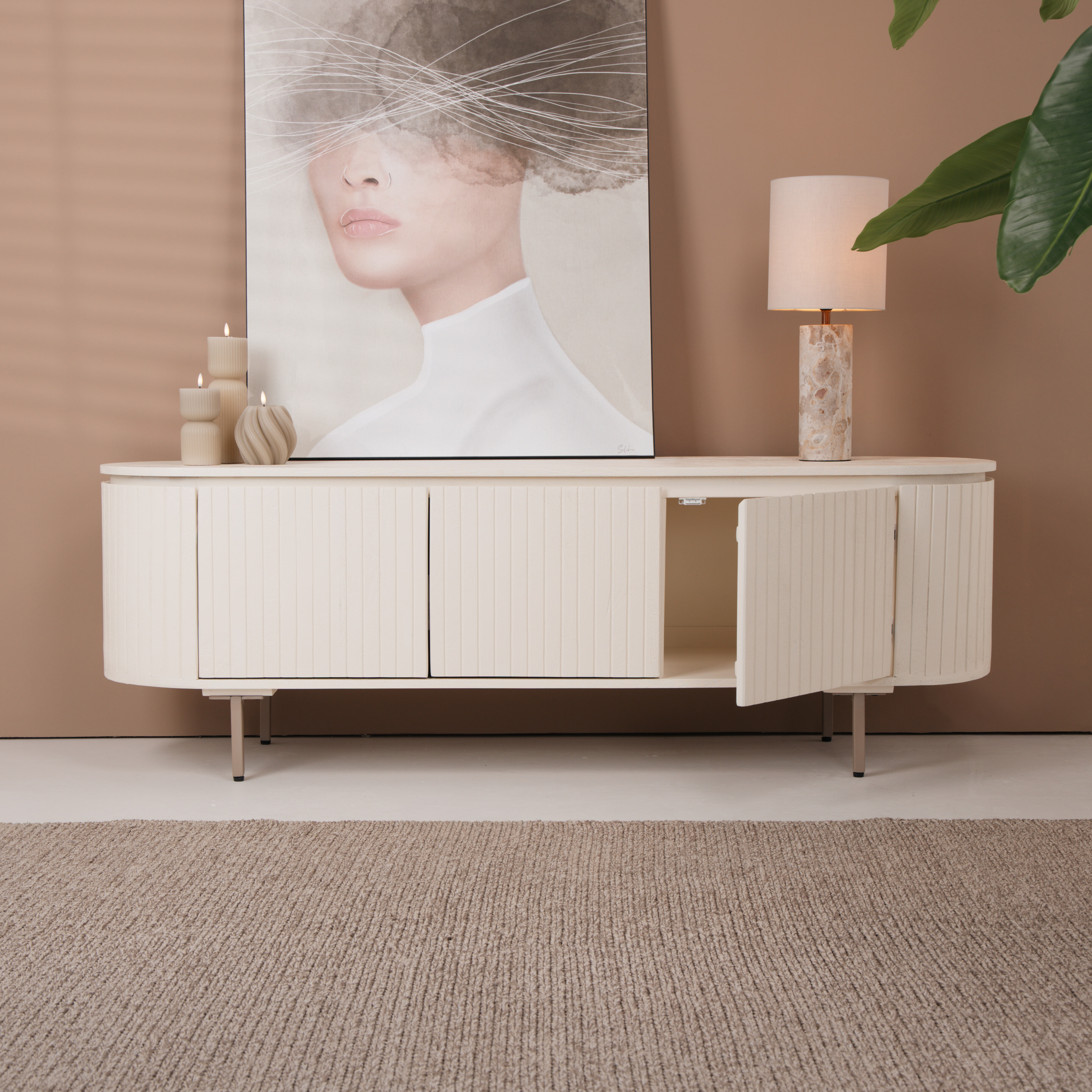 Livingfurn TV-meubel 'Patou' Mangohout, 170cm
