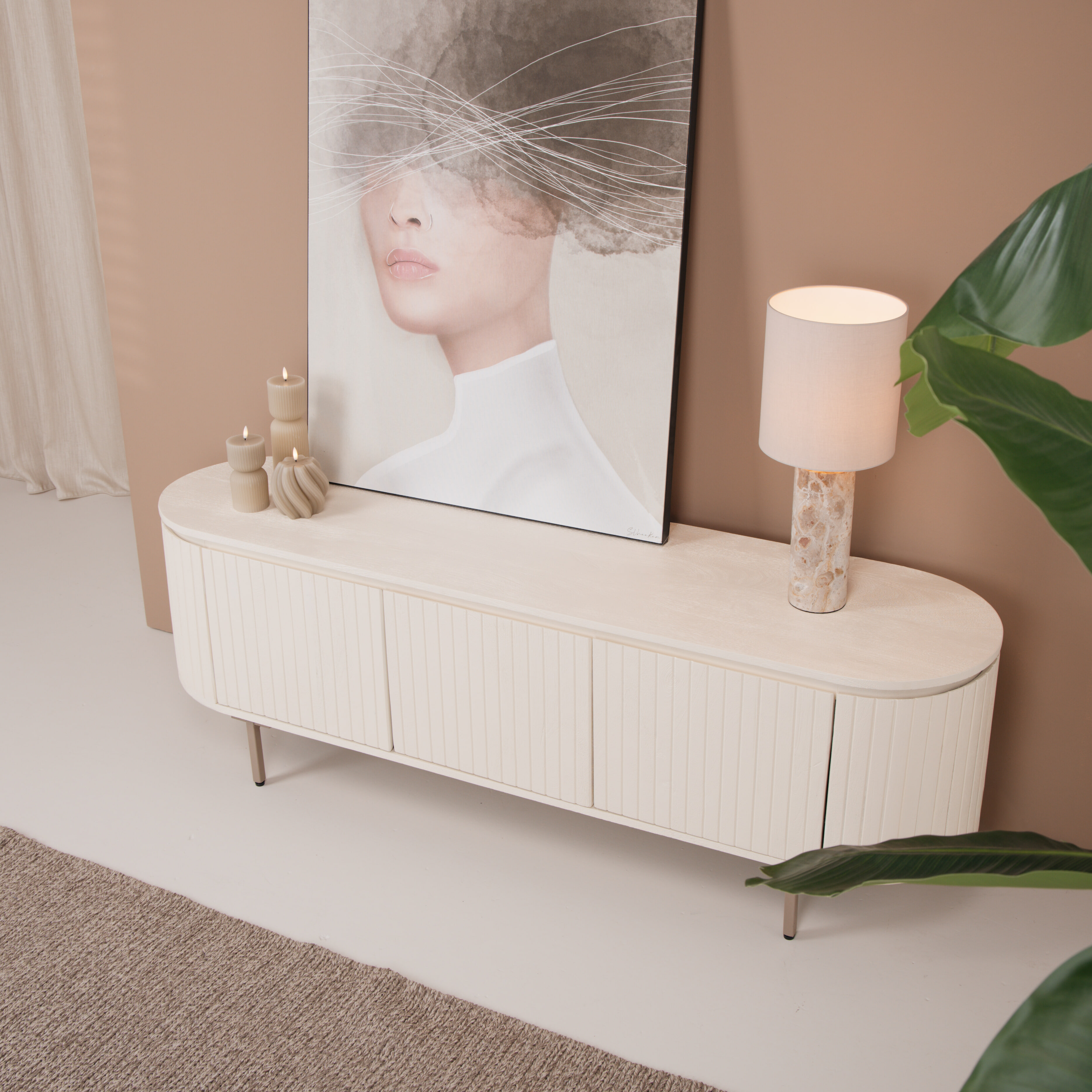 Livingfurn TV-meubel 'Patou' Mangohout, 170cm