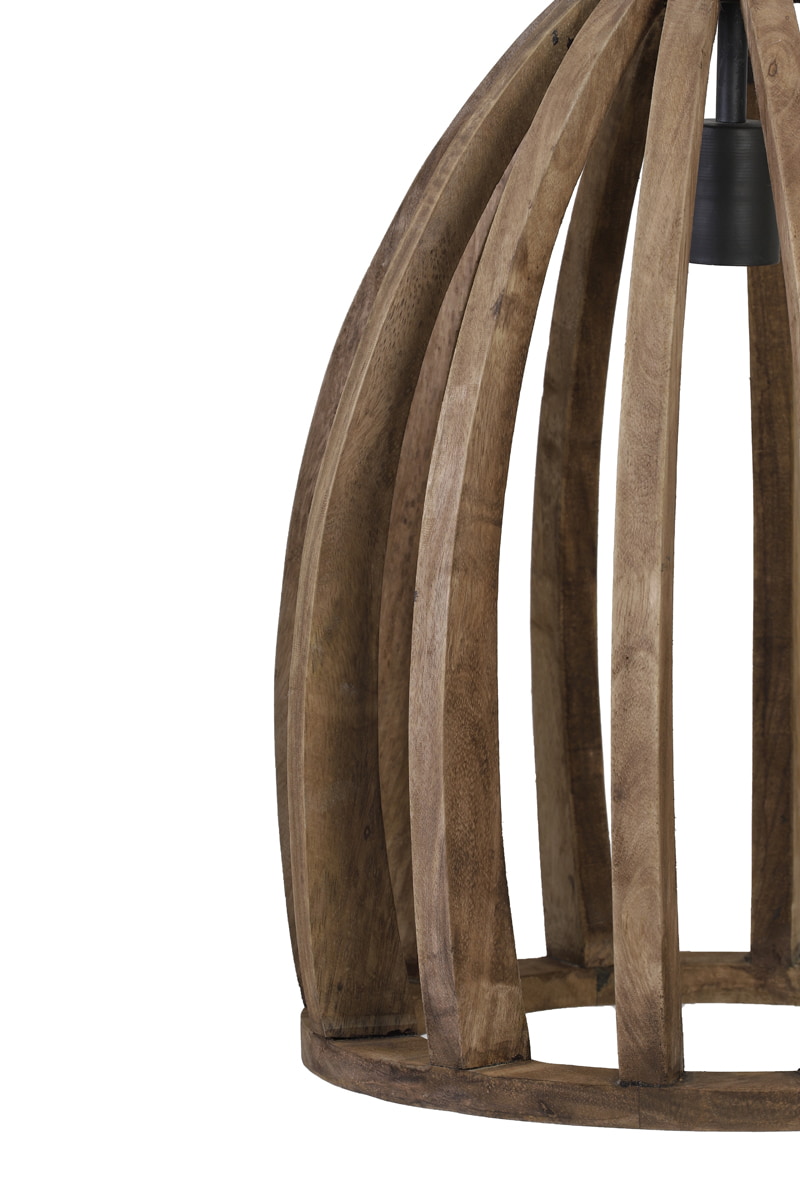 Light & Living Hanglamp 'Haranka' 38cm, Mangohout, kleur Chocoladebruin