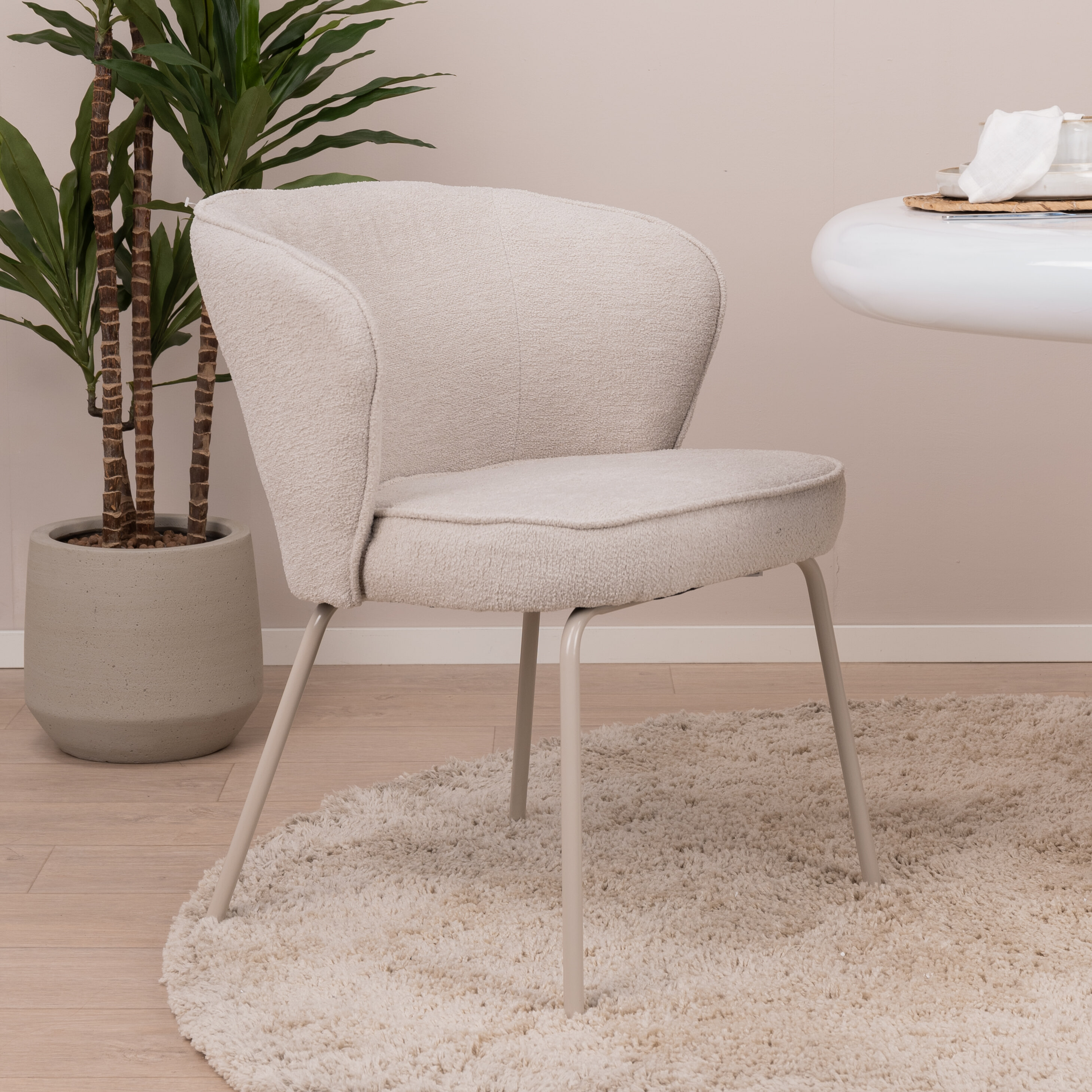 BePureHome Eetkamerstoel Admit Geweven - Pebble