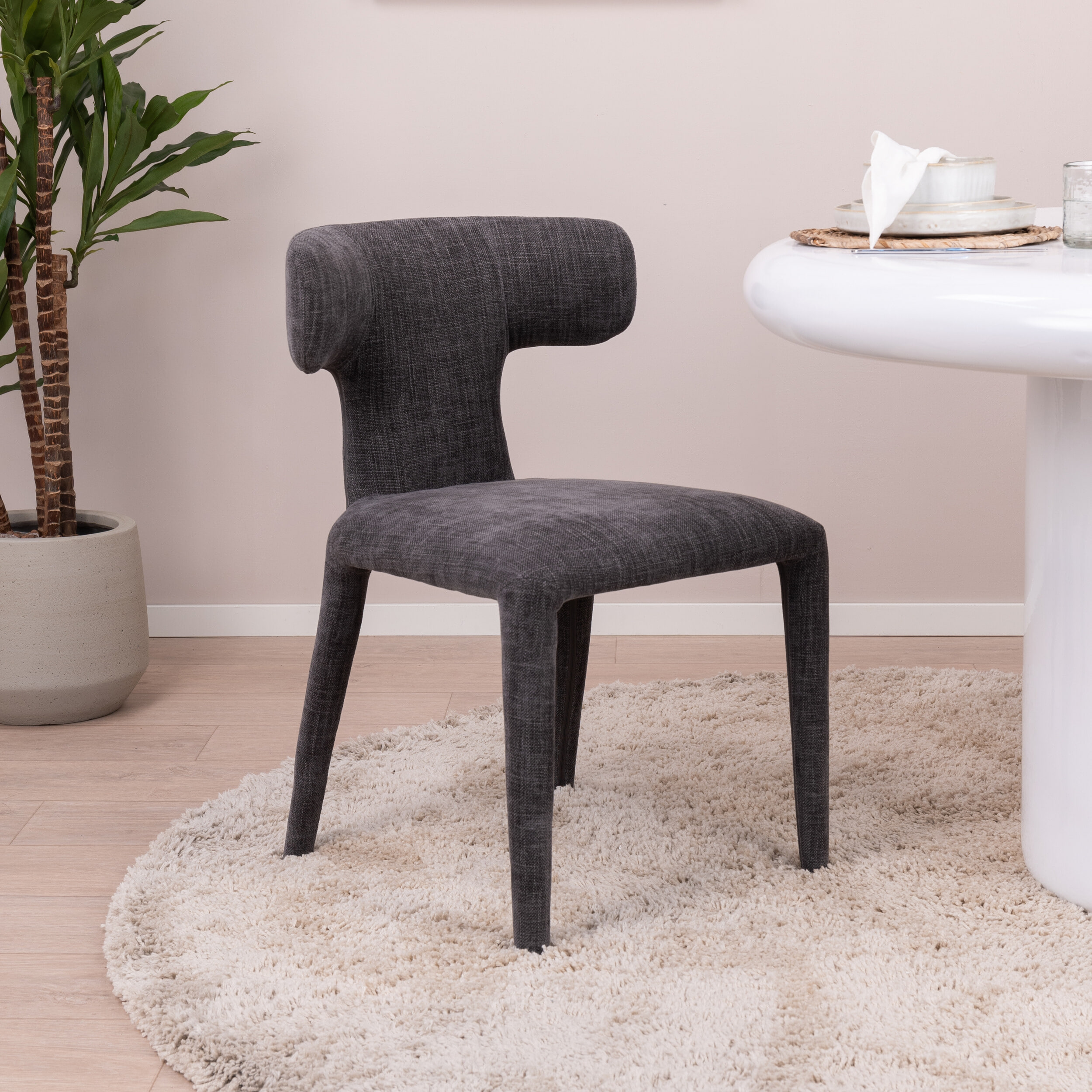 WOOOD Eetkamerstoel 'Permit' Geweven