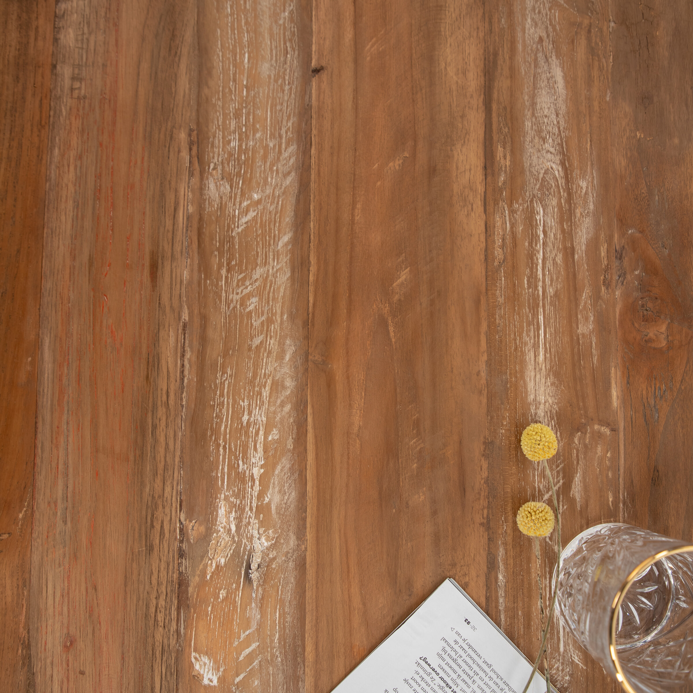 Tower Living Industriële Eettafel 'Venetië' Teak, maat 240 x 100cm