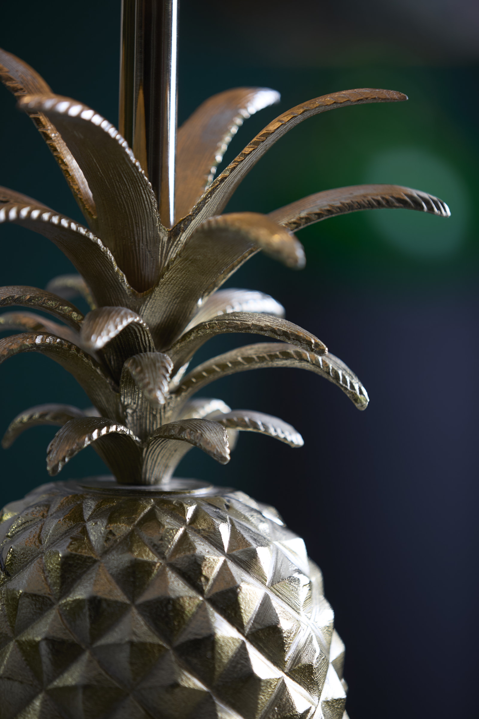 Light & Living Tafellamp 'Pineapple' 42cm, kleur Goud (excl. kap)