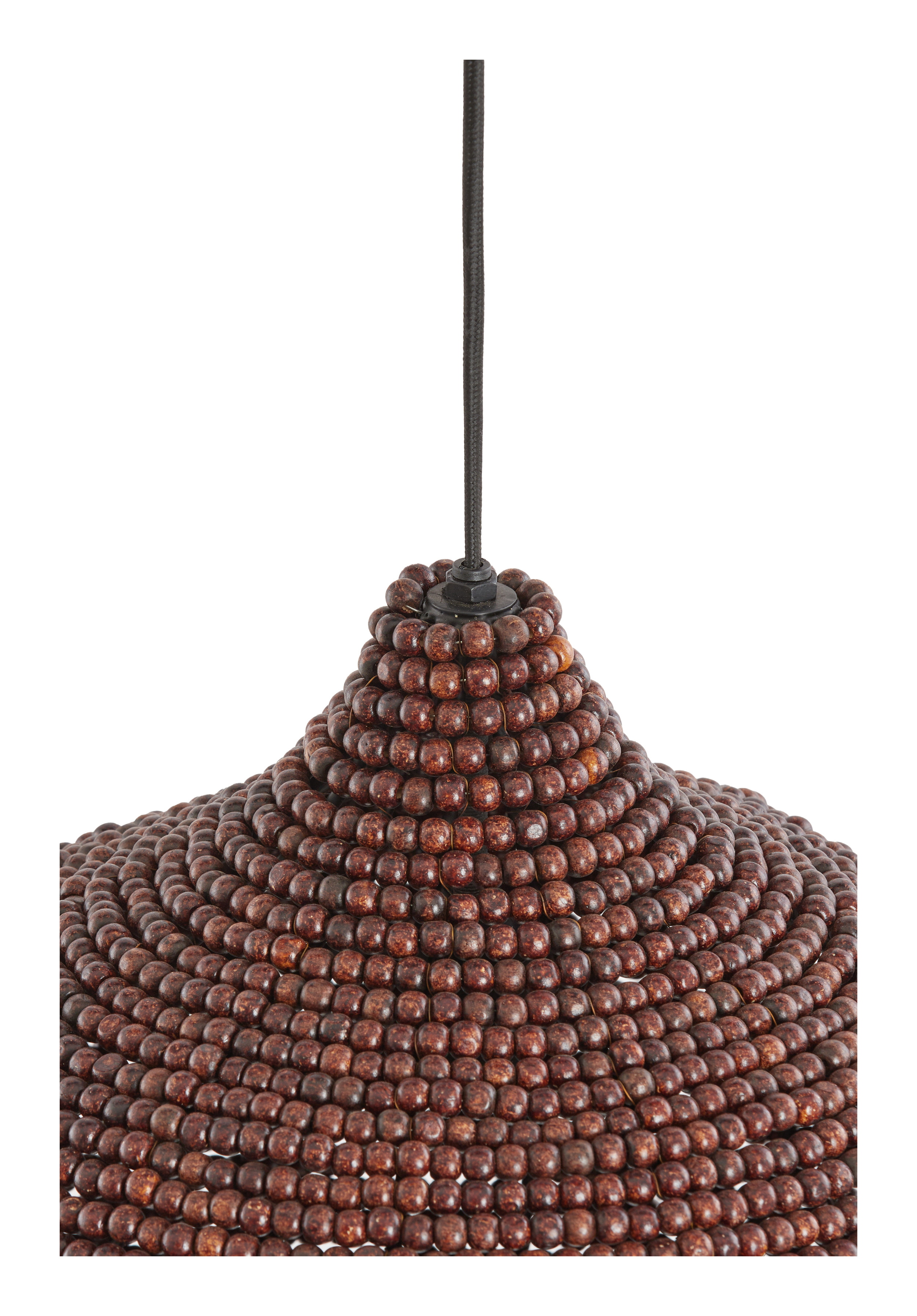 Light & Living Hanglamp 'Kalenga' Kralen, 28cm, kleur Donkerbruin