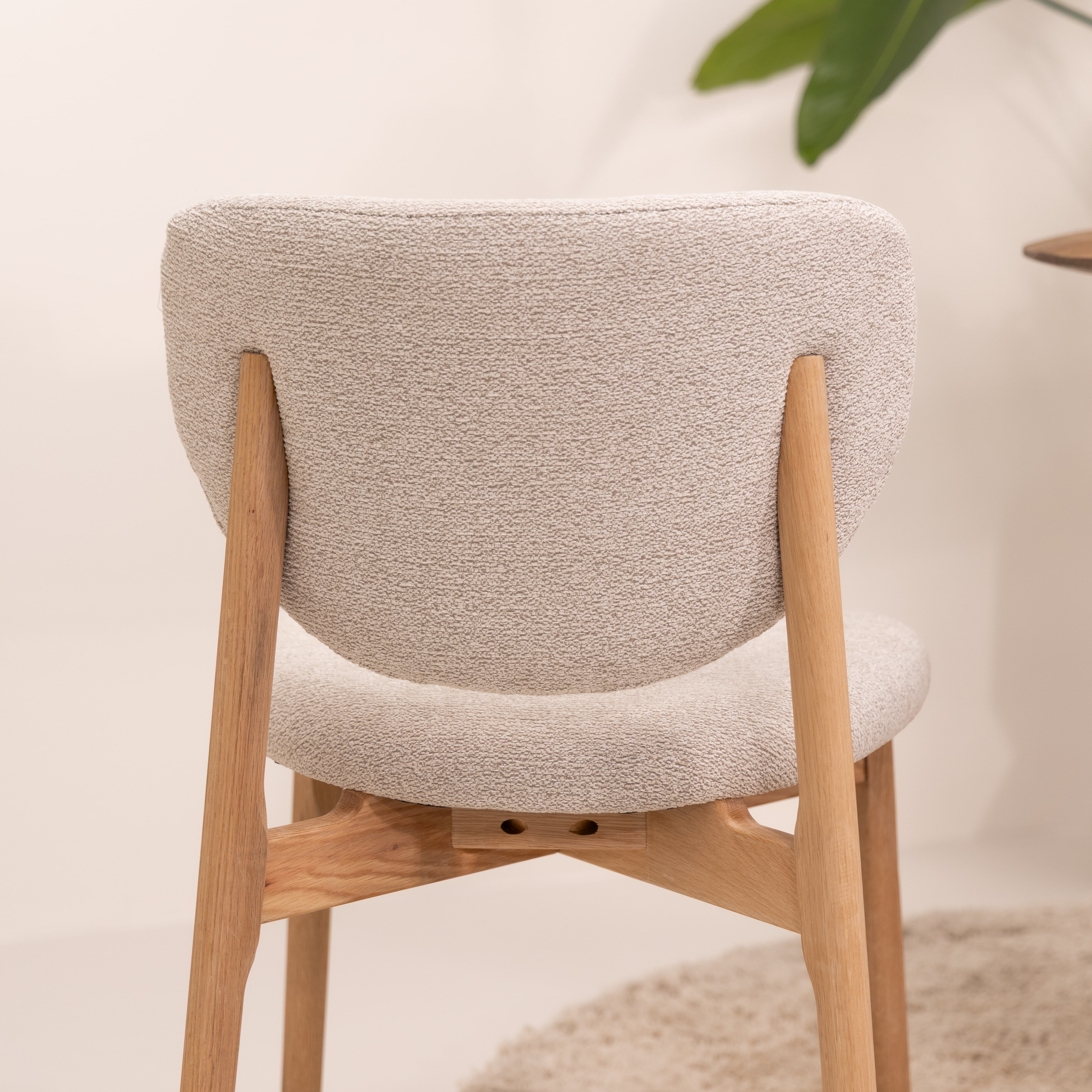 Tower Living Eetkamerstoel 'Pimonte' Bouclé, kleur Beige