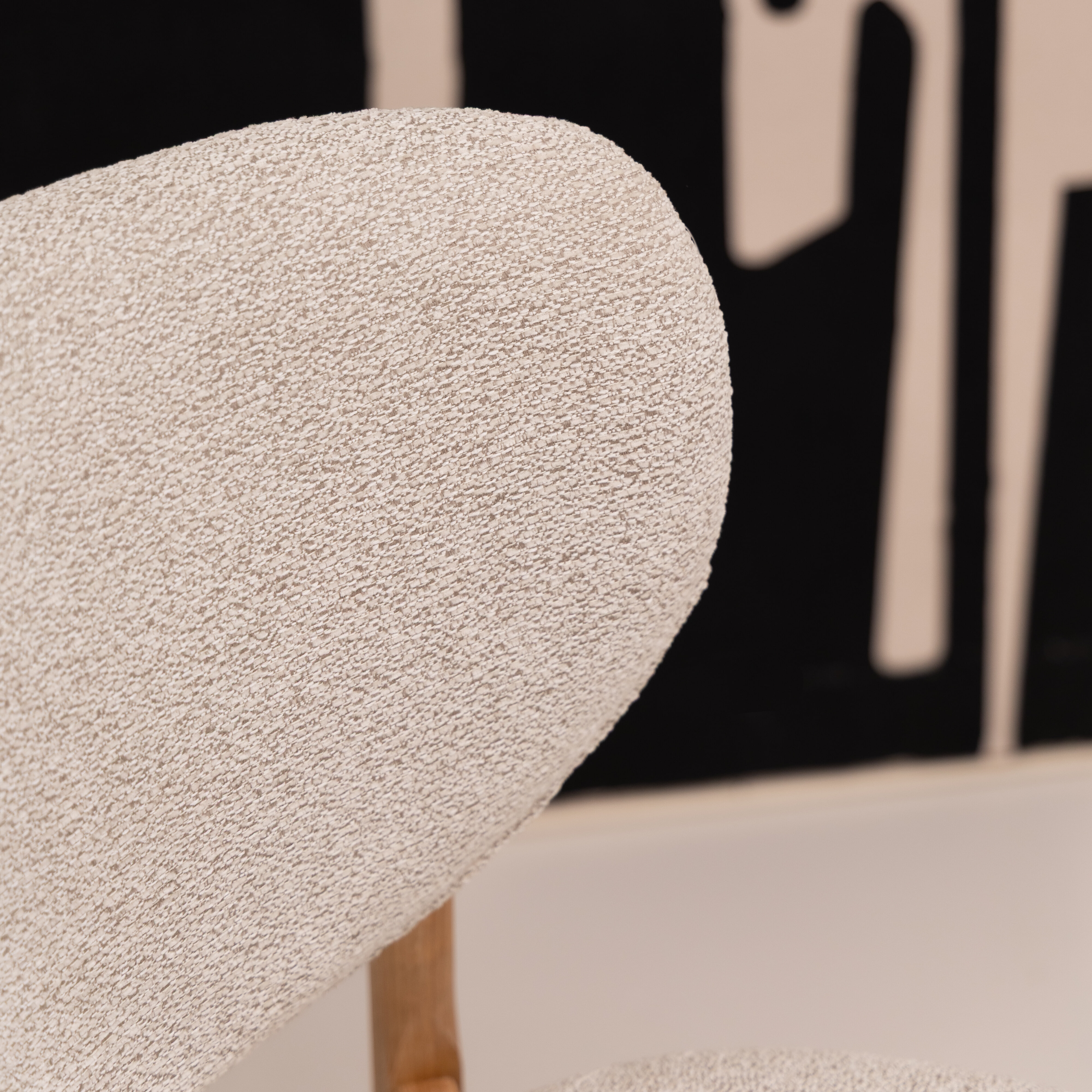 Tower Living Eetkamerstoel 'Pimonte' Bouclé, kleur Beige