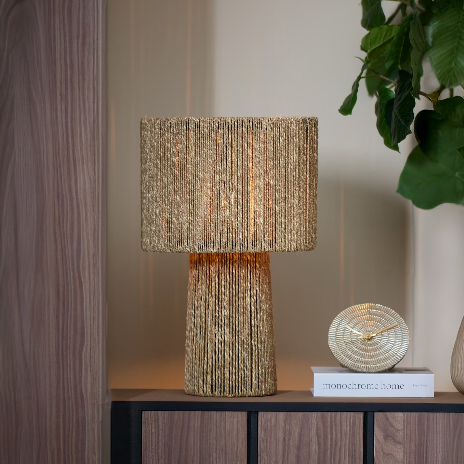 Light & Living Tafellamp 'Pitino' Jute, 51cm, kleur Naturel
