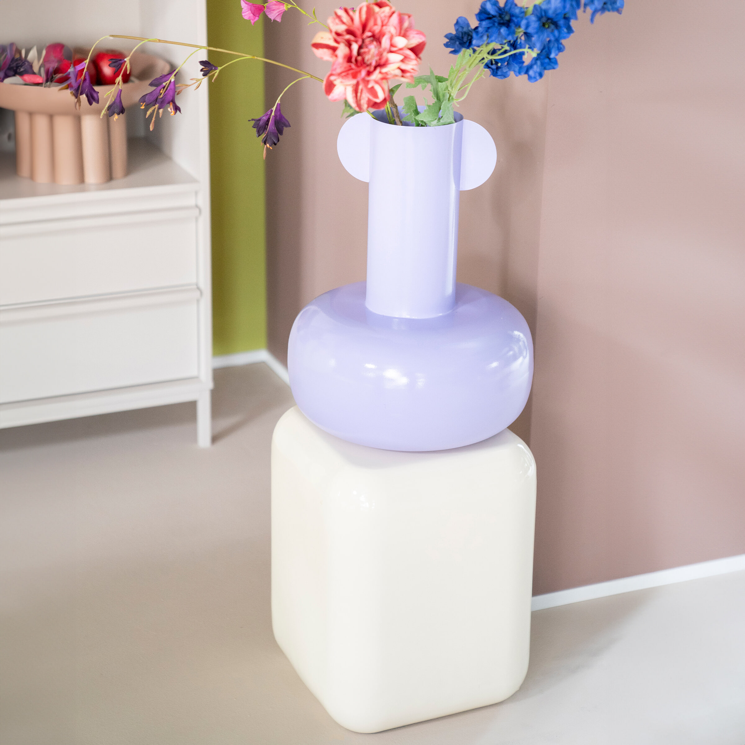 By-Boo Poef/Bijzettafel 'Dixon' 34 x 34cm