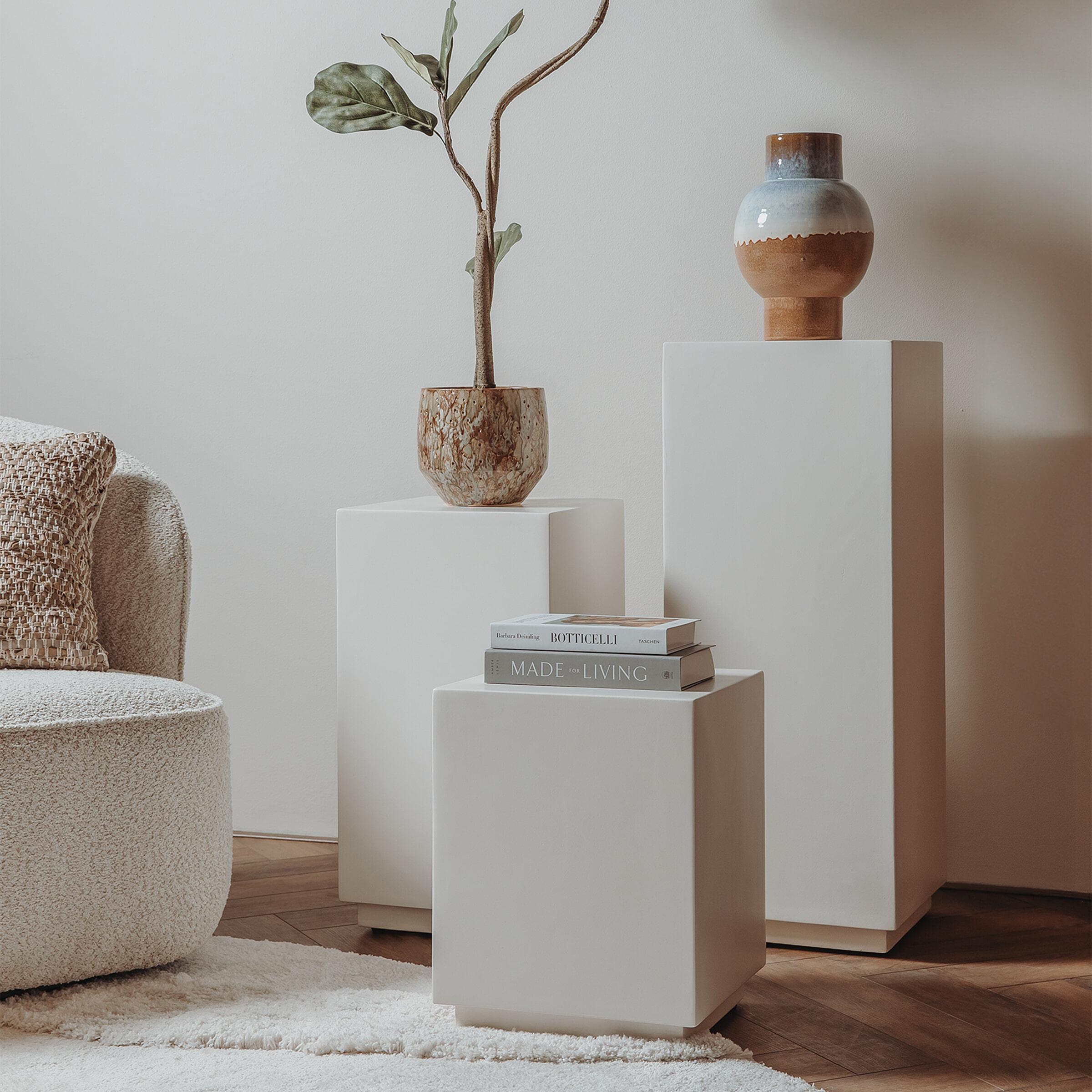 Tower Living Zuil 'Portico' Set van 3 stuks, kleur Wit