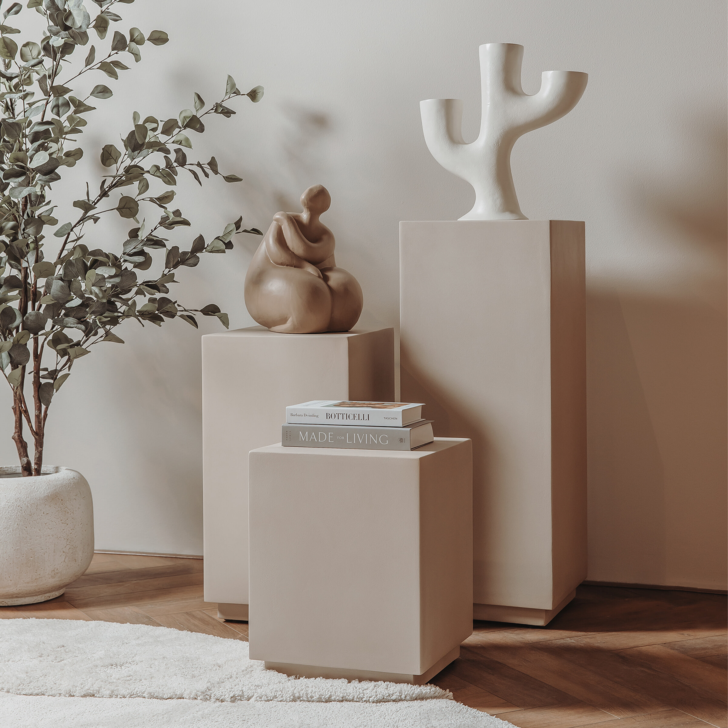 Tower Living Zuil 'Portico' Set van 3 stuks, kleur Beige