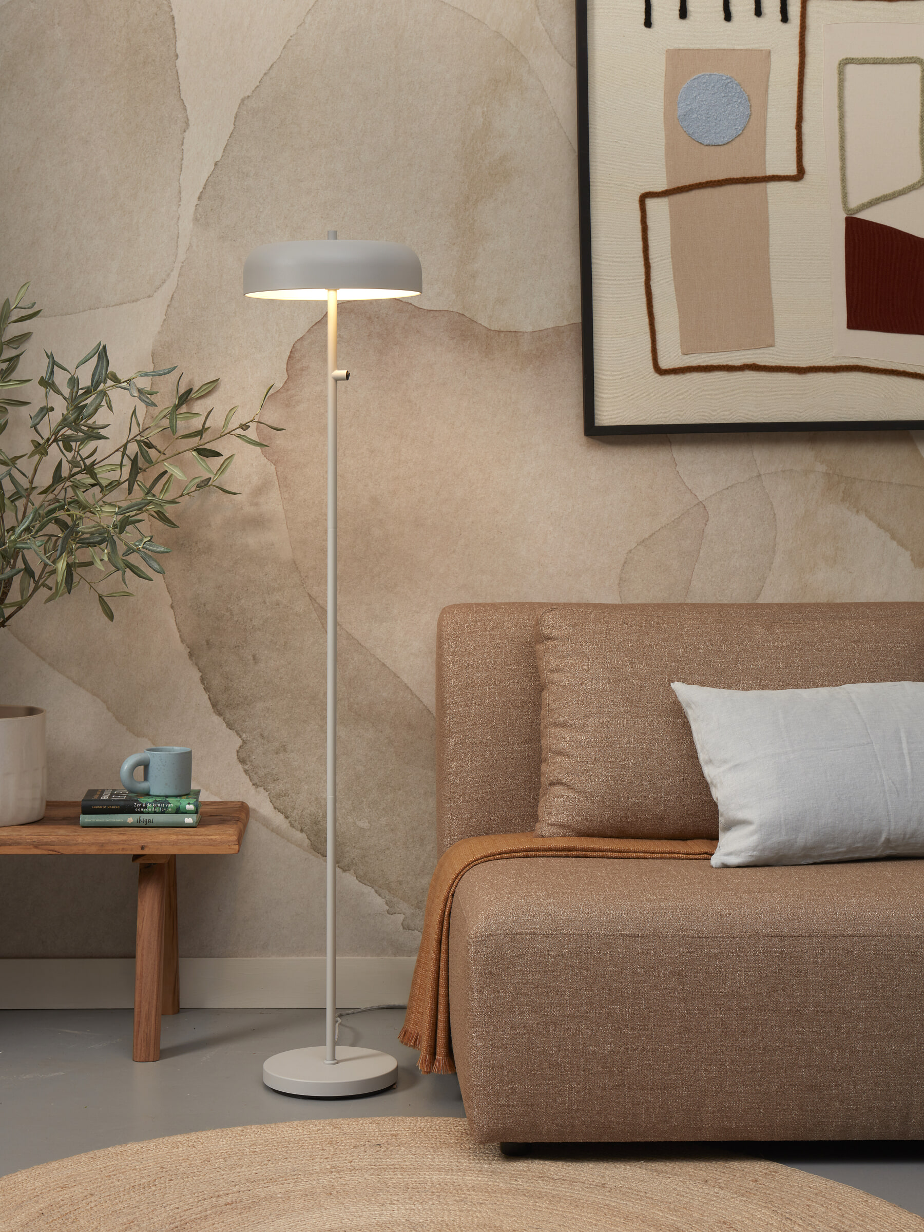 its about RoMi Vloerlamp 'Porto' 145cm, kleur Lichtgrijs