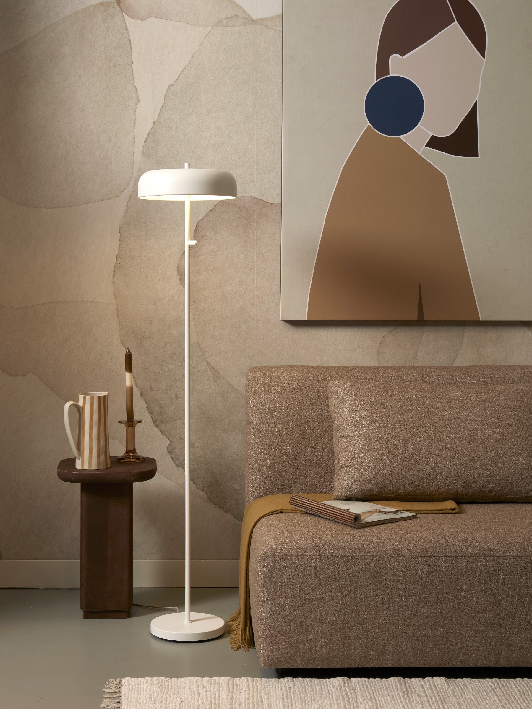 its about RoMi Vloerlamp 'Porto' 145cm, kleur Wit