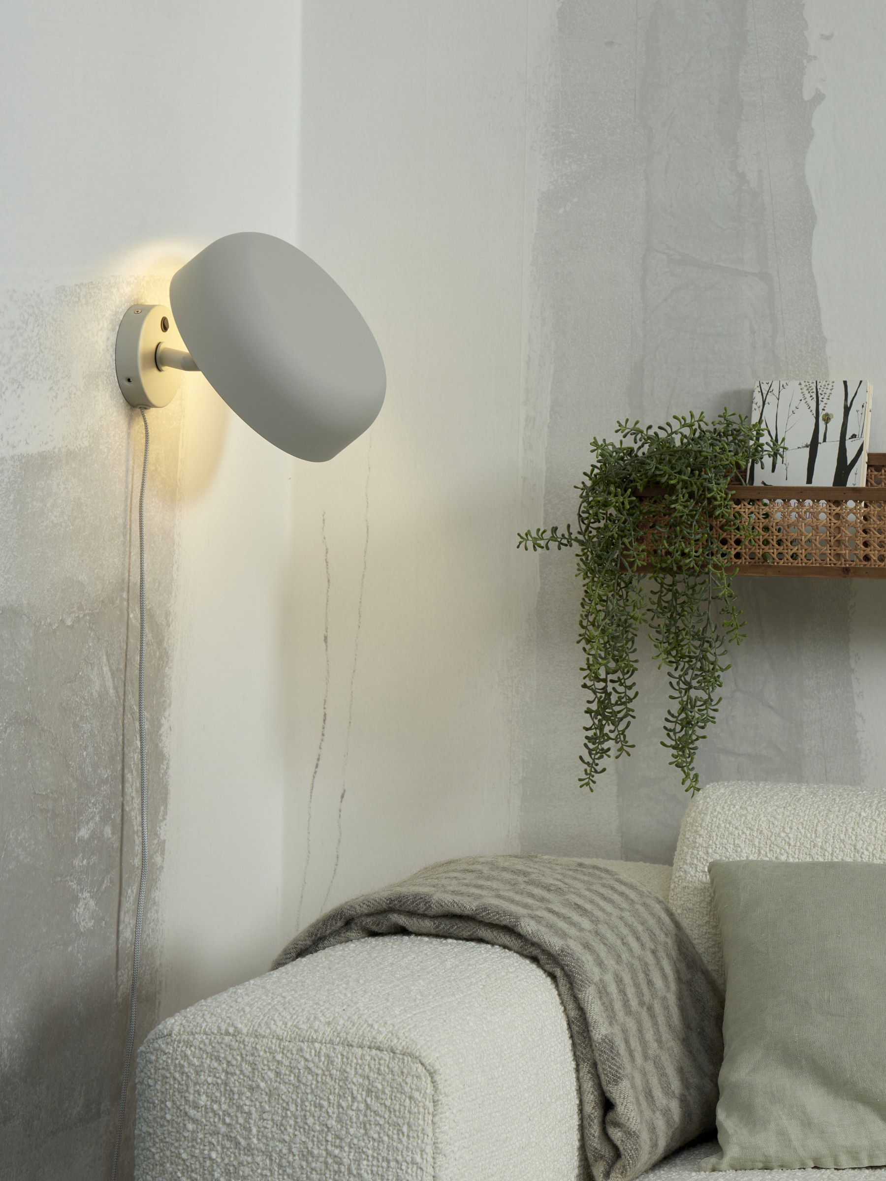 its about RoMi Wandlamp 'Porto' kleur Lichtgrijs