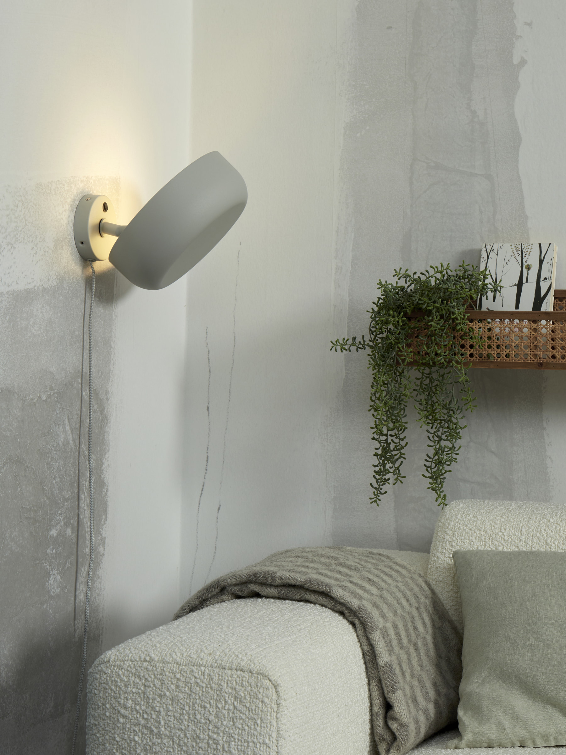 its about RoMi Wandlamp 'Porto' kleur Lichtgrijs