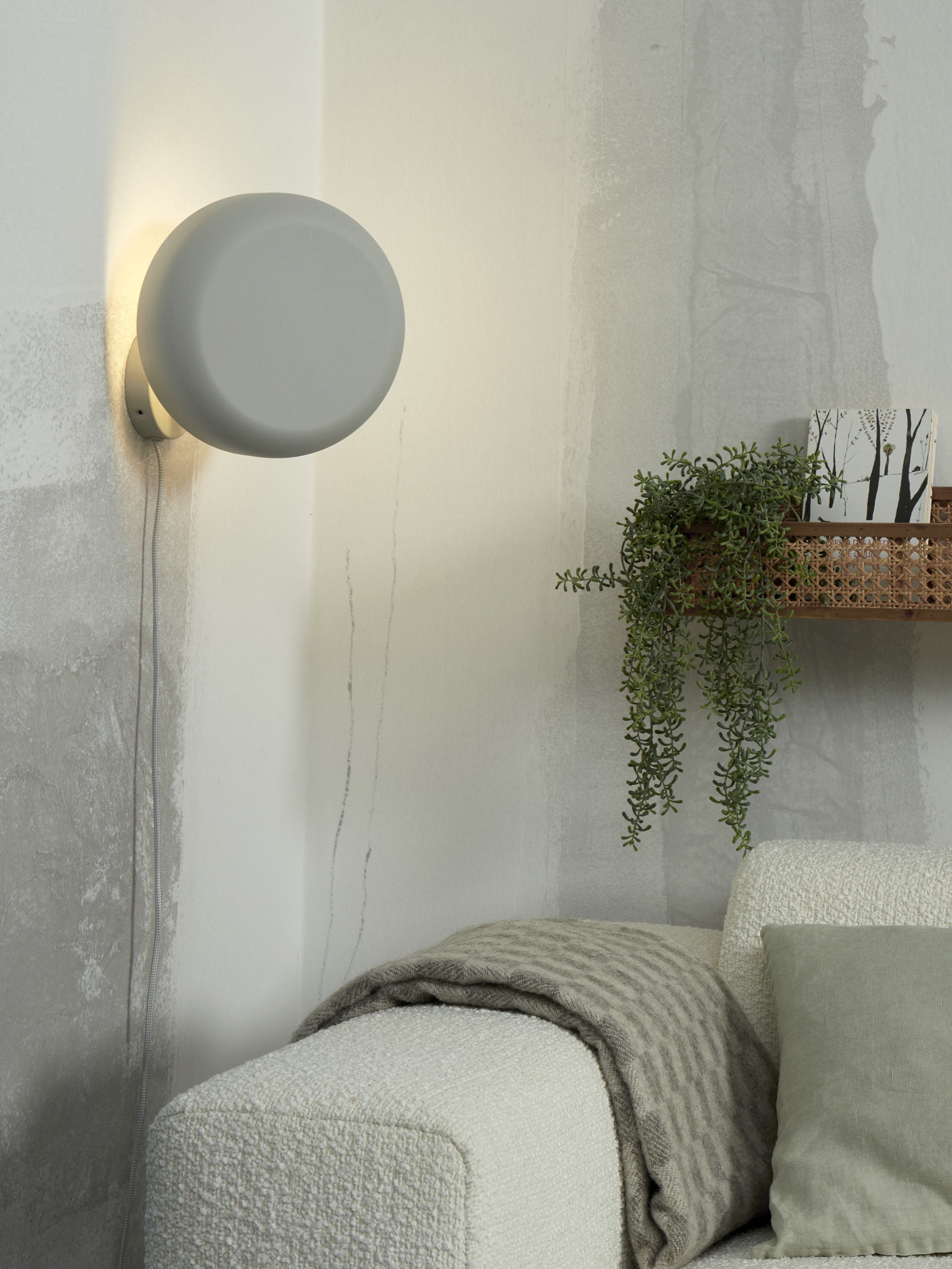 its about RoMi Wandlamp 'Porto' kleur Lichtgrijs