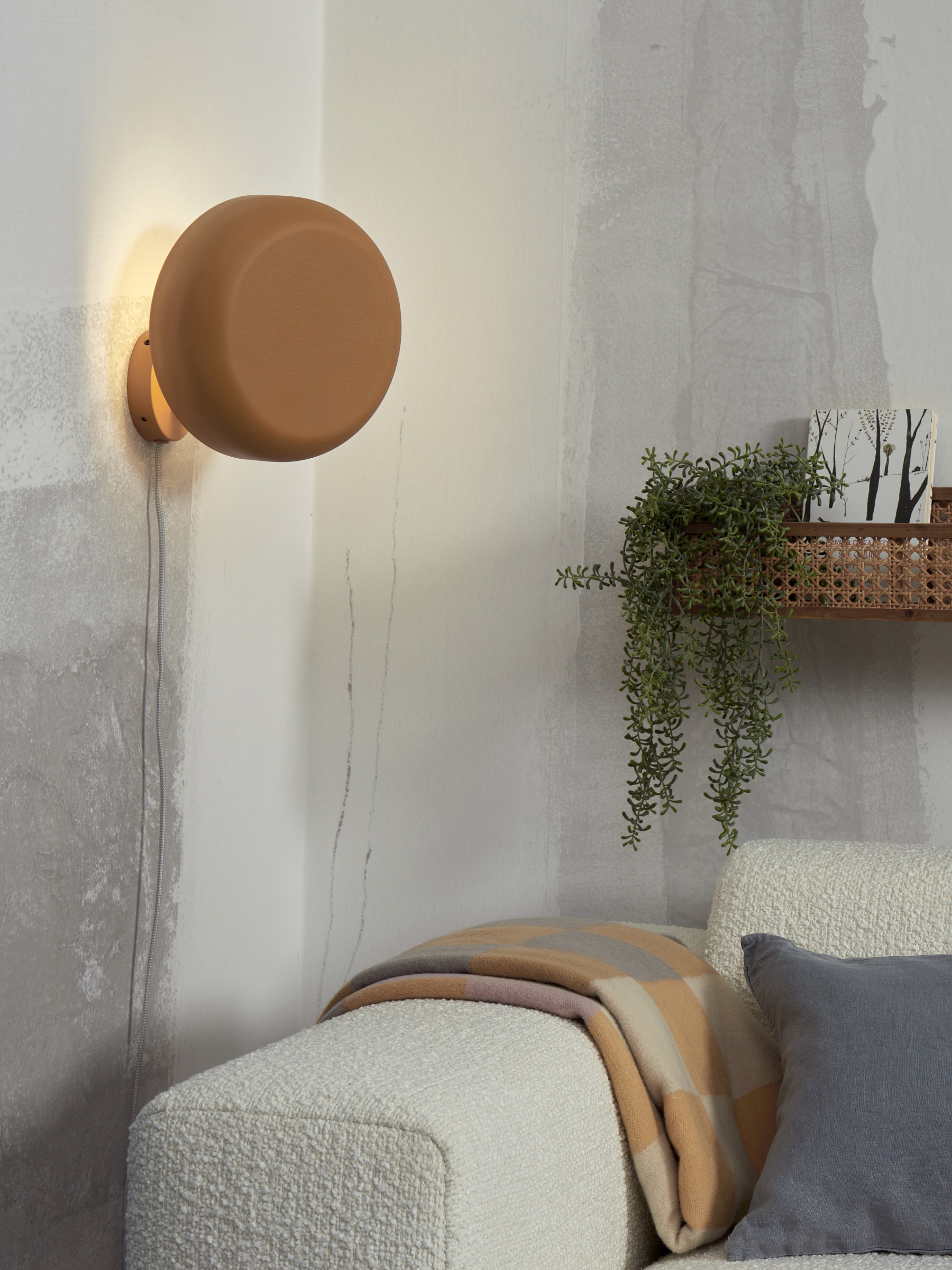 its about RoMi Wandlamp 'Porto' kleur Mosterdgeel