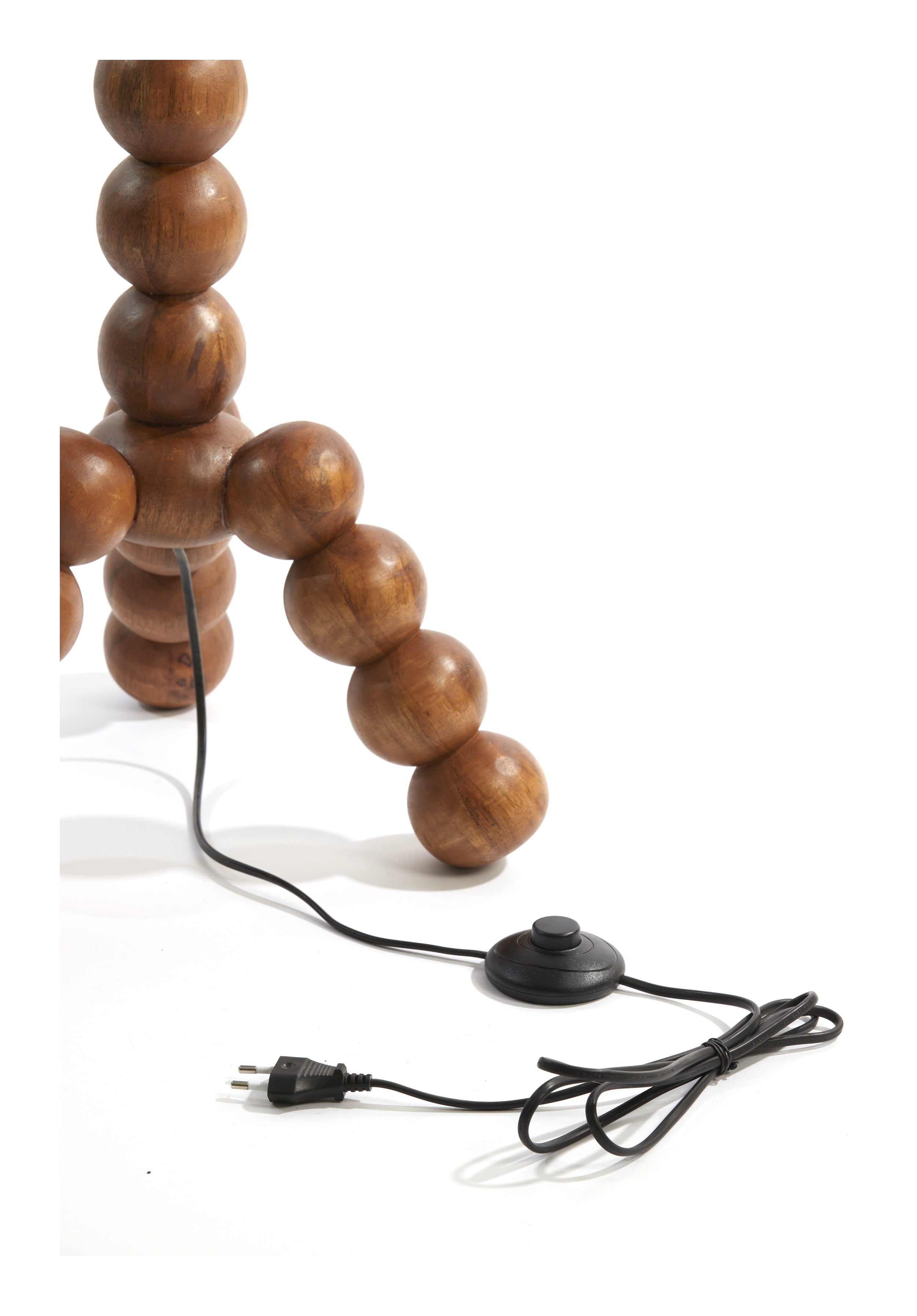 Light & Living Vloerlamp 'Veglio' Mangohout, 130cm, kleur Bruin (excl. kap)