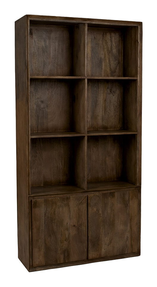 LABEL51 Boekenkast Nori Mangohout, 200 x 100cm - Espresso