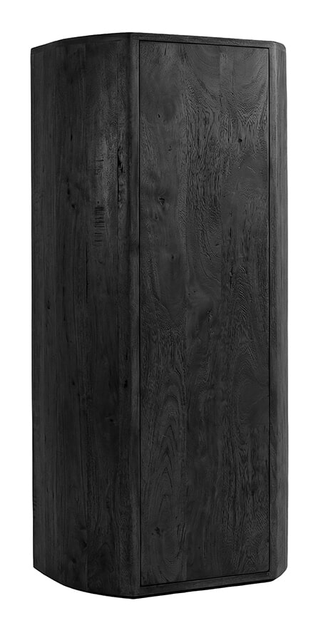 LABEL51 Opbergkast Saya Linksdraaiend, Mangohout, 160 x 70cm - Zwart